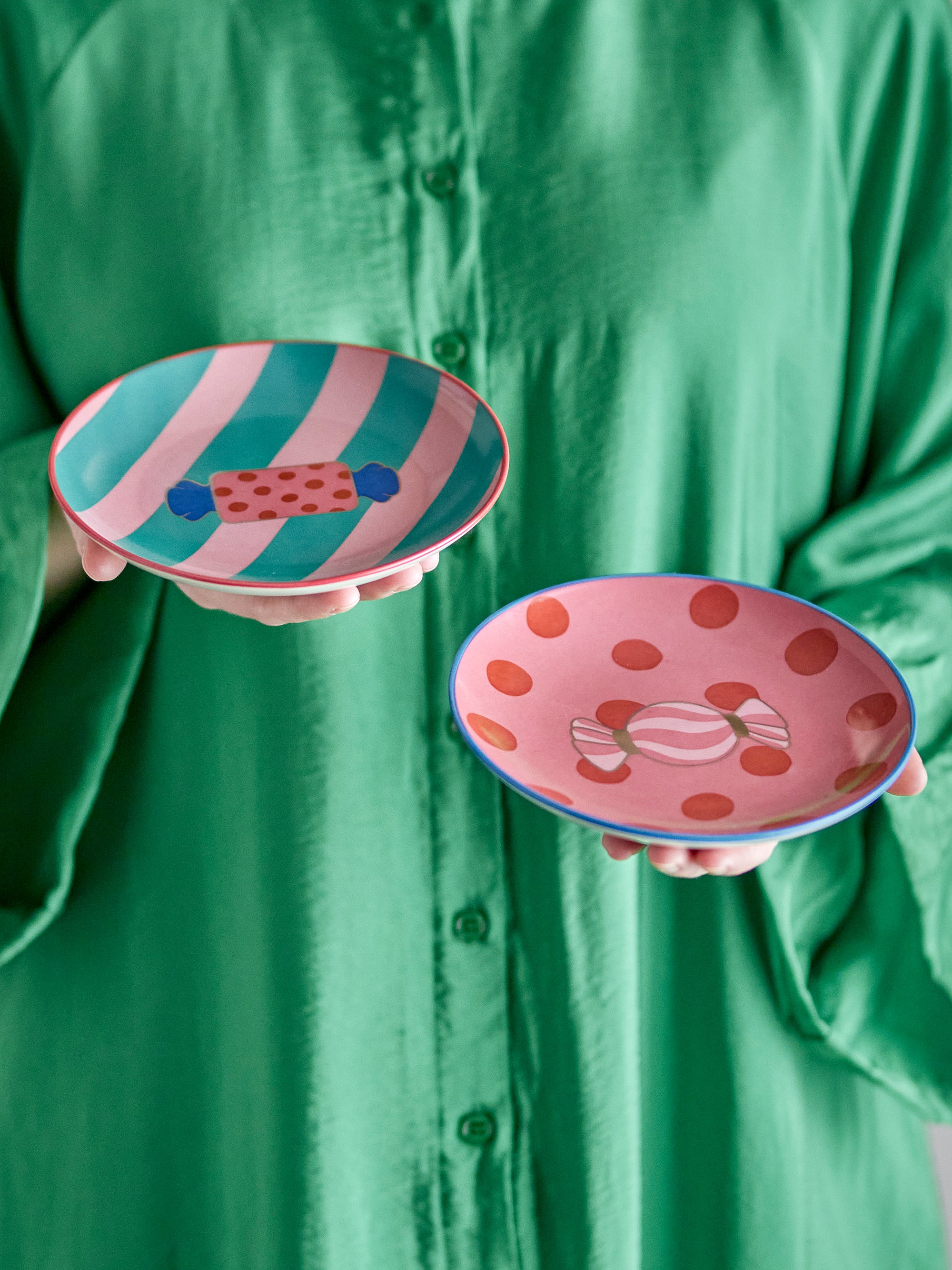 Bloomingville Caramella Tallrik, Multi, Stengods