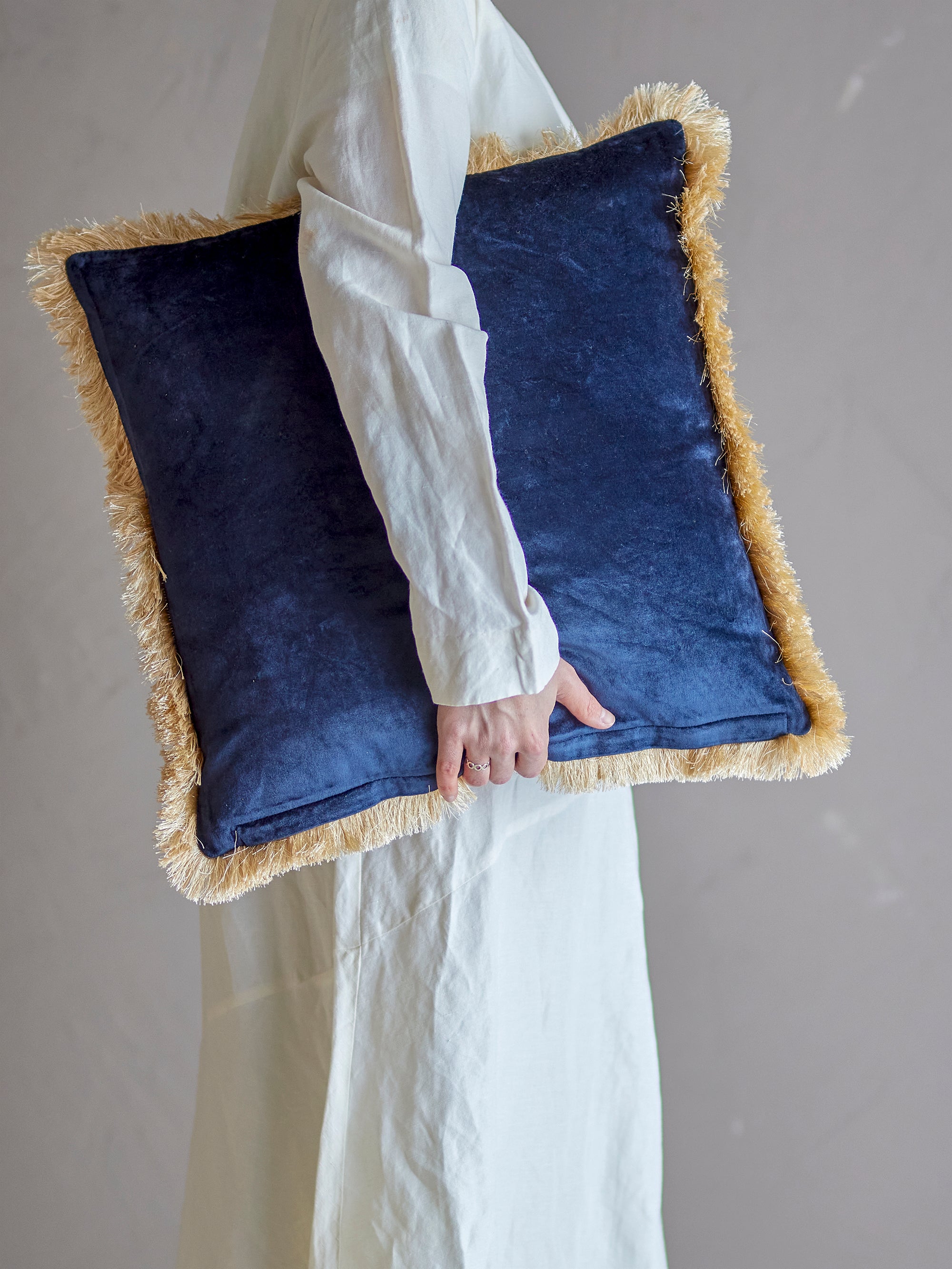 Bloomingville Eydis Kuddfodral, Blå, Viskos