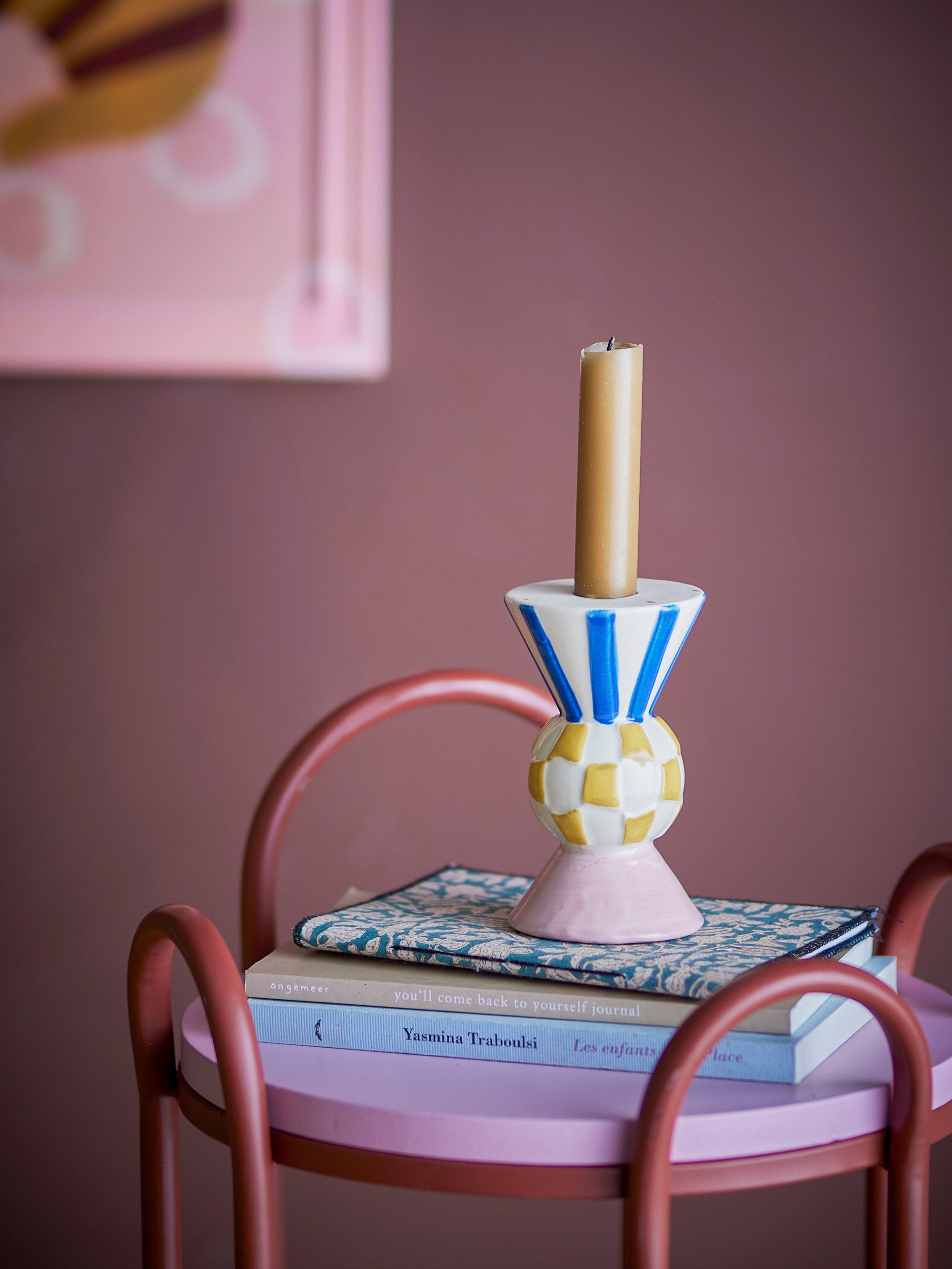 Bloomingville Bob Votiv- & Ljuslykta, Multi, Stengods