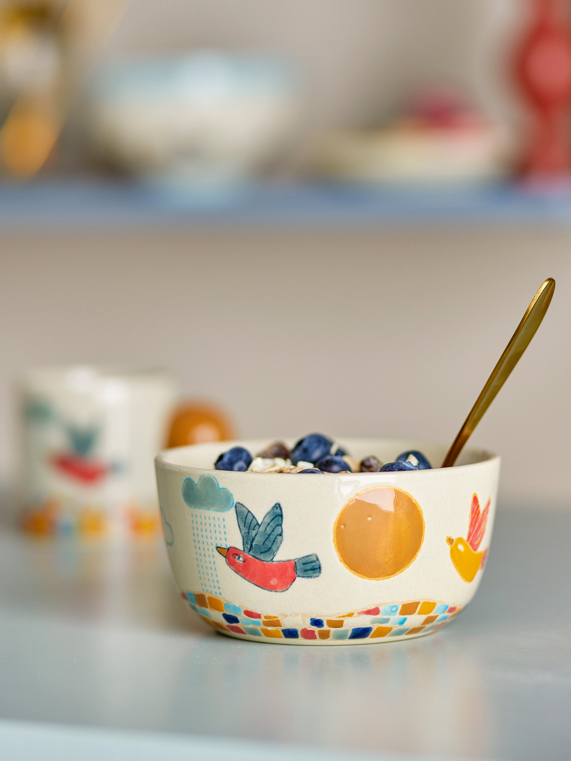 Bloomingville Mini Colorine Skål, Natur, Stengods