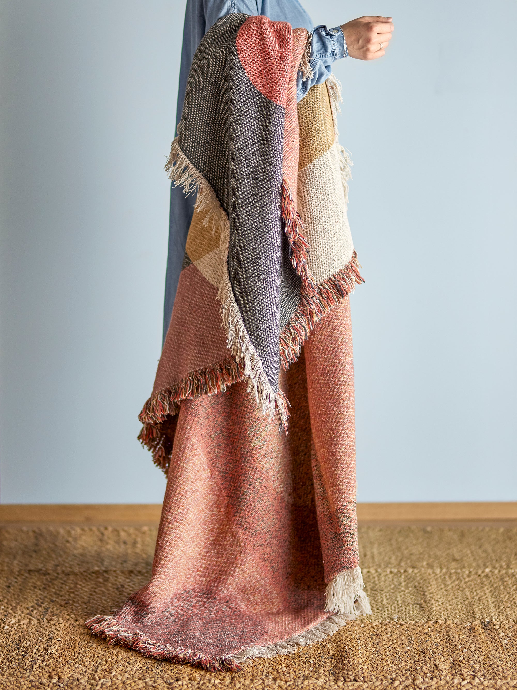 Bloomingville Arni Pläd, Multi, Återvunnen Bomull