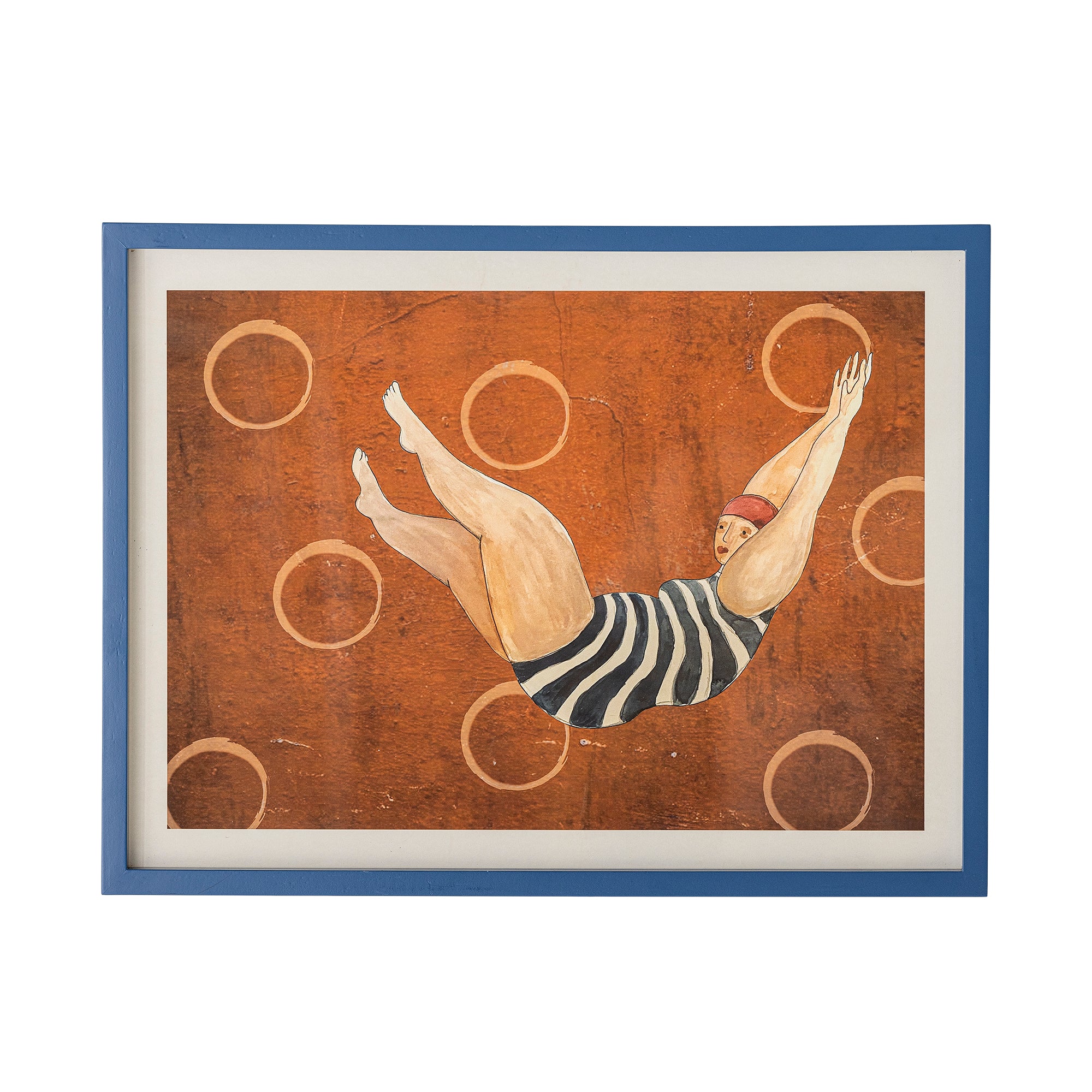 Bloomingville Svela Illustration med Ram, Multi, Granträ