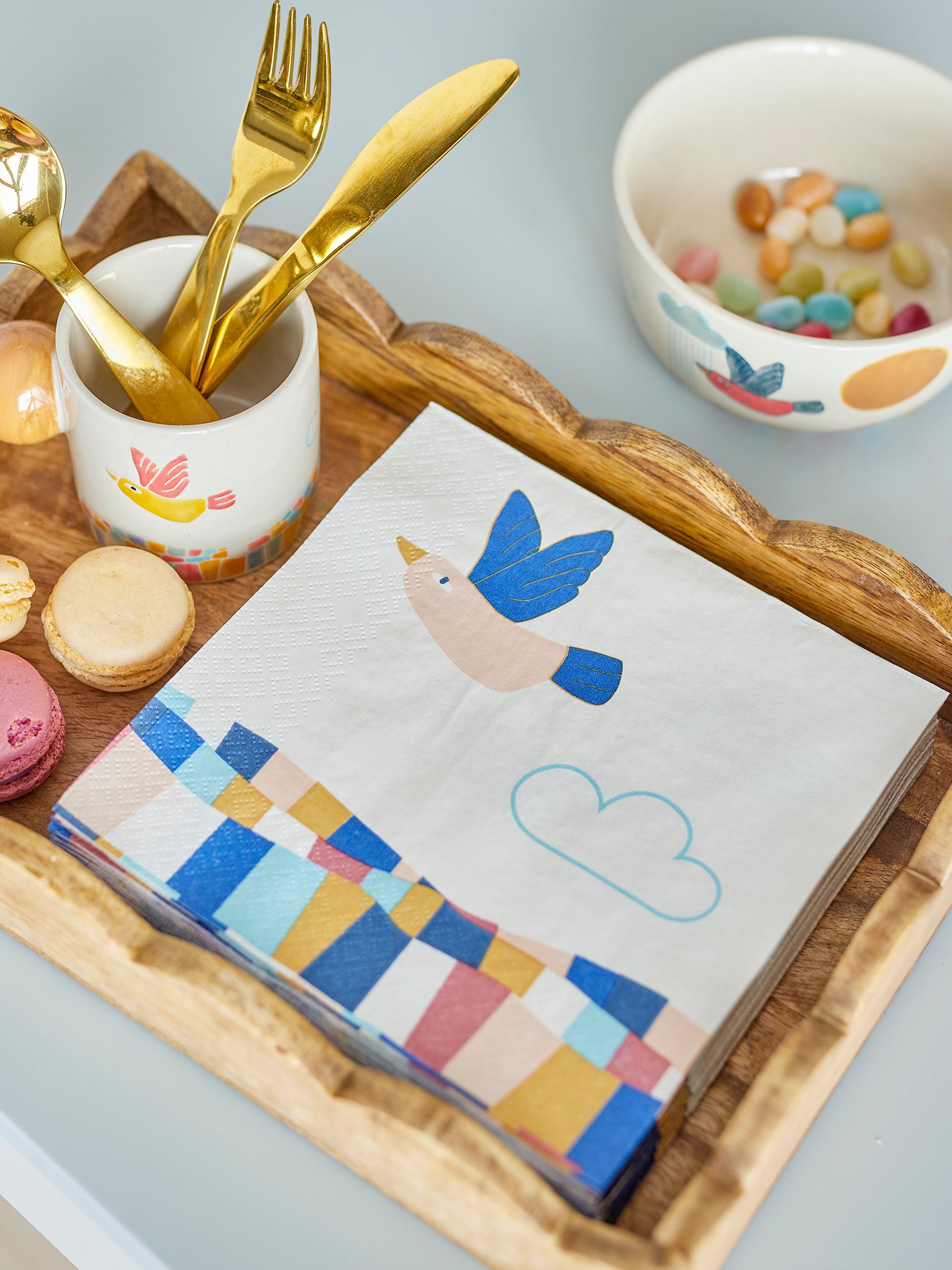 Bloomingville Mini Colorine Servett, Natur, FSC® Mix, Papper