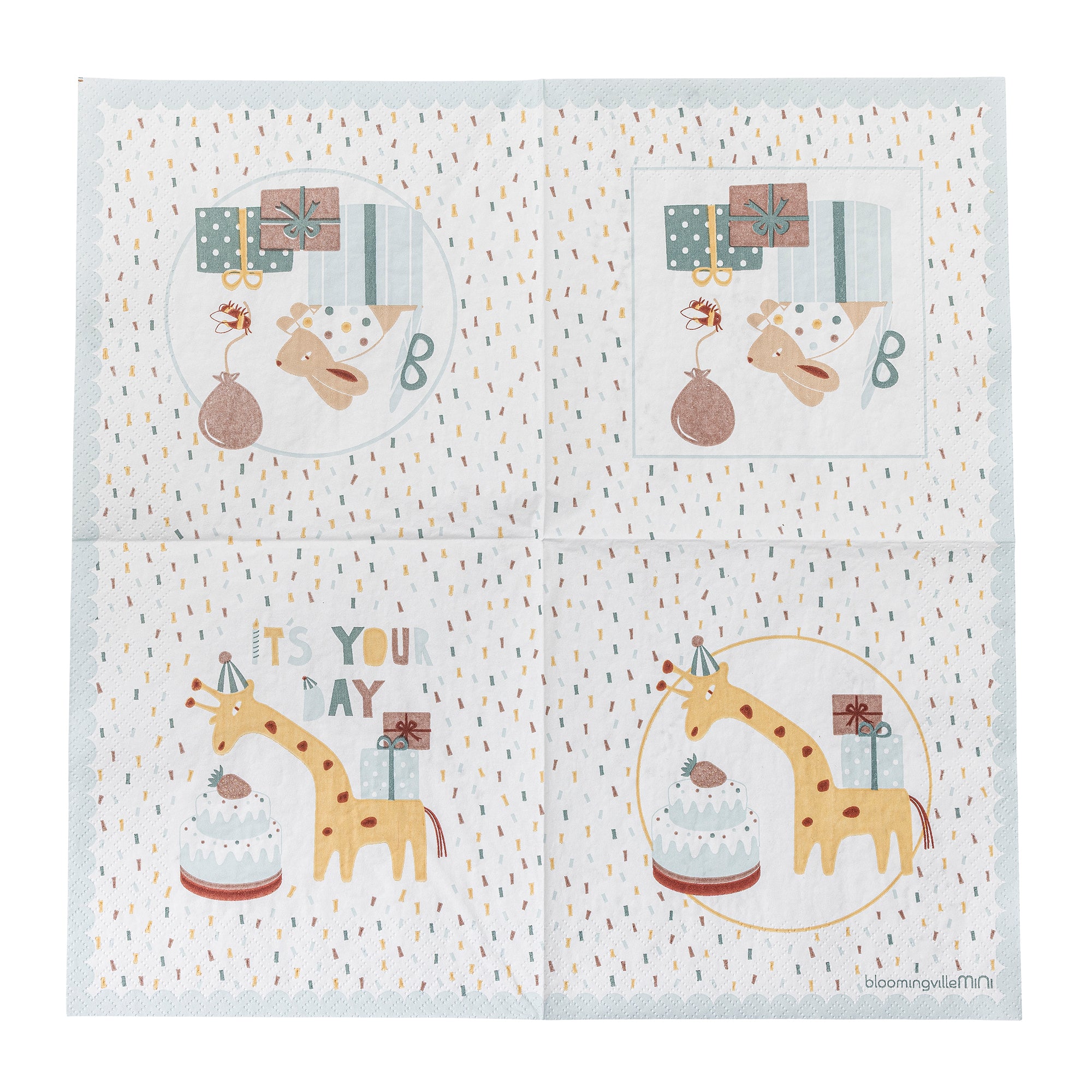 Bloomingville Mini Celebrate Servett, Blå, FSC® Mix, Papper