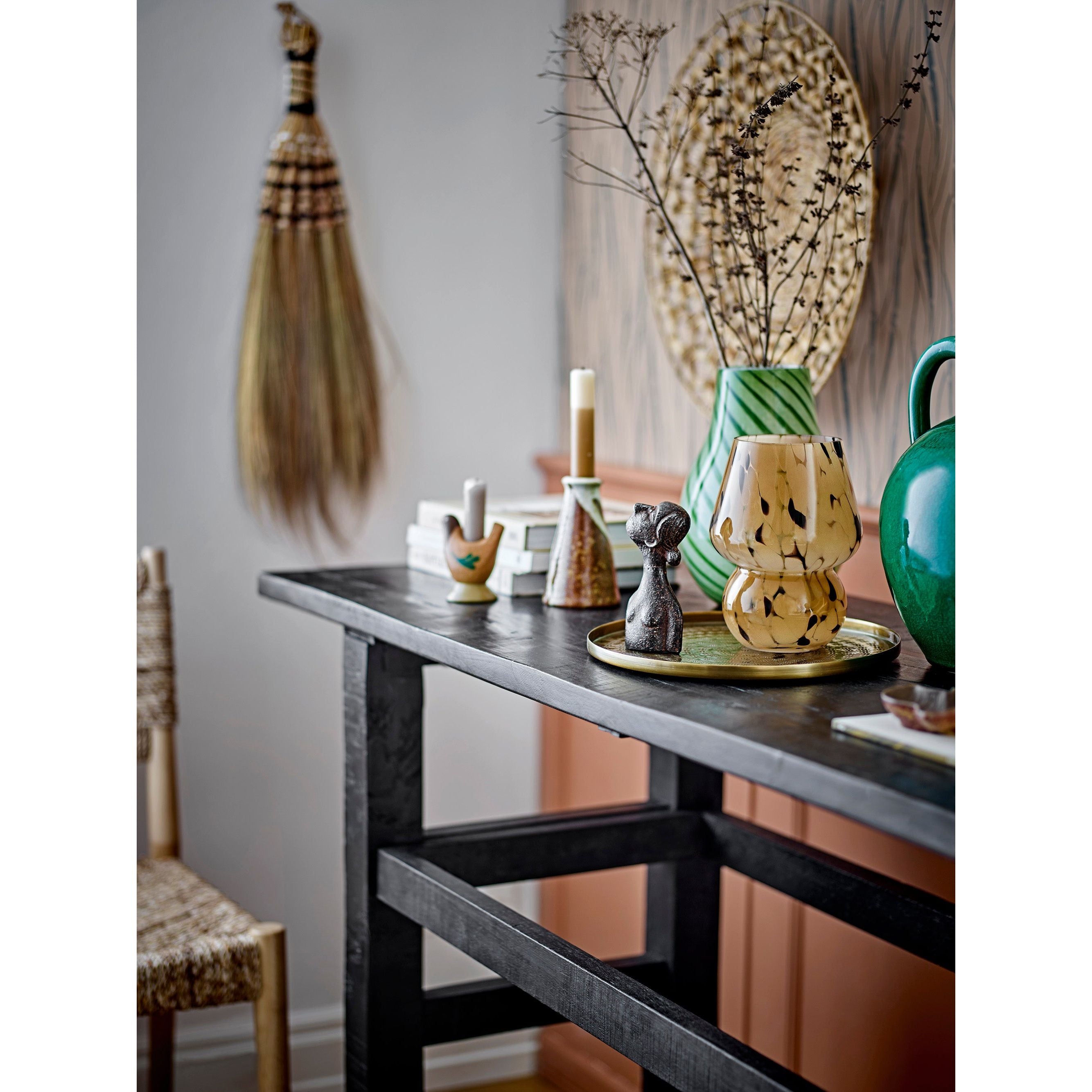 Bloomingville Riber Konsolbord, Svart, Återvunnet Trä