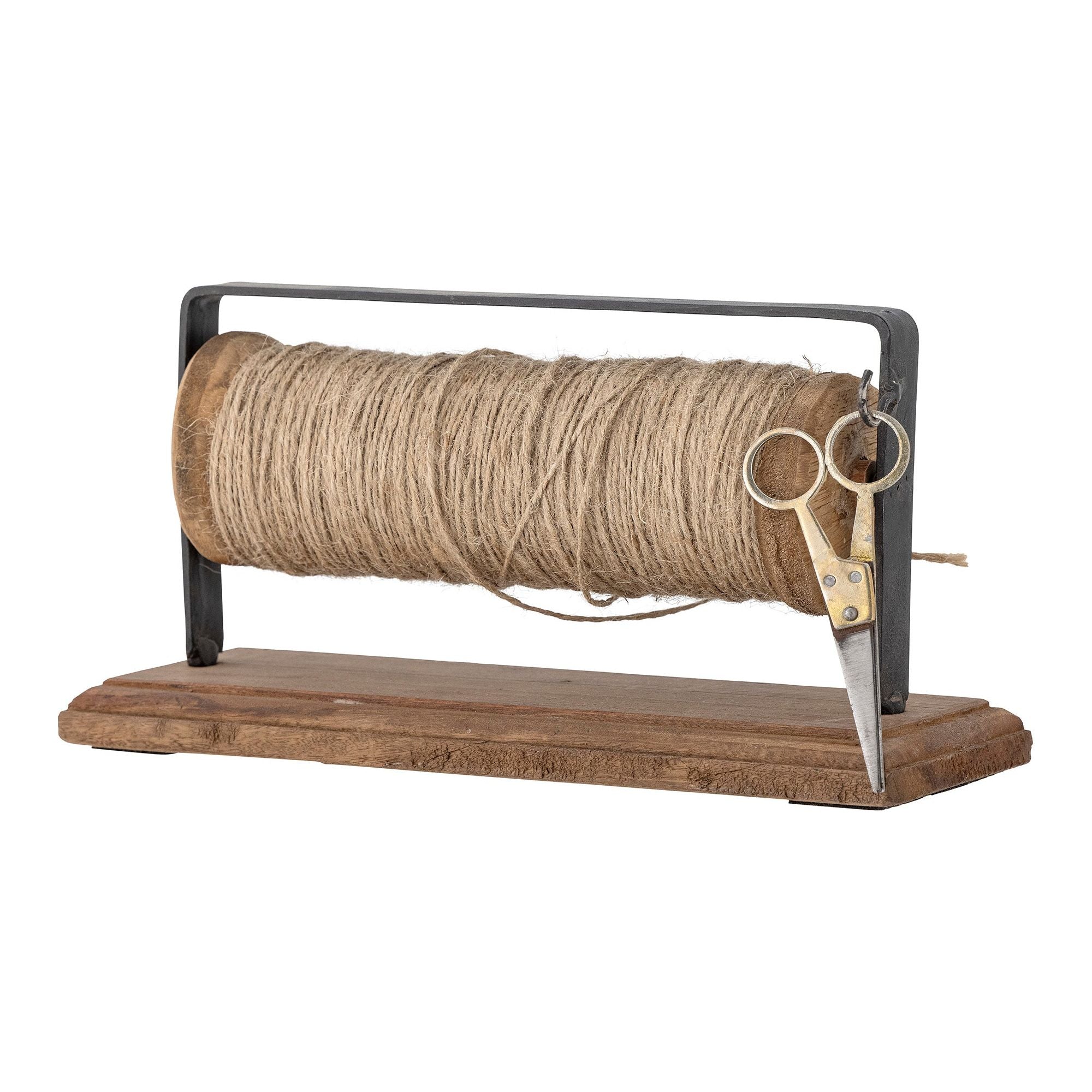 Bloomingville Barni Bobbin med jute & sax, brun, återvunnet trä