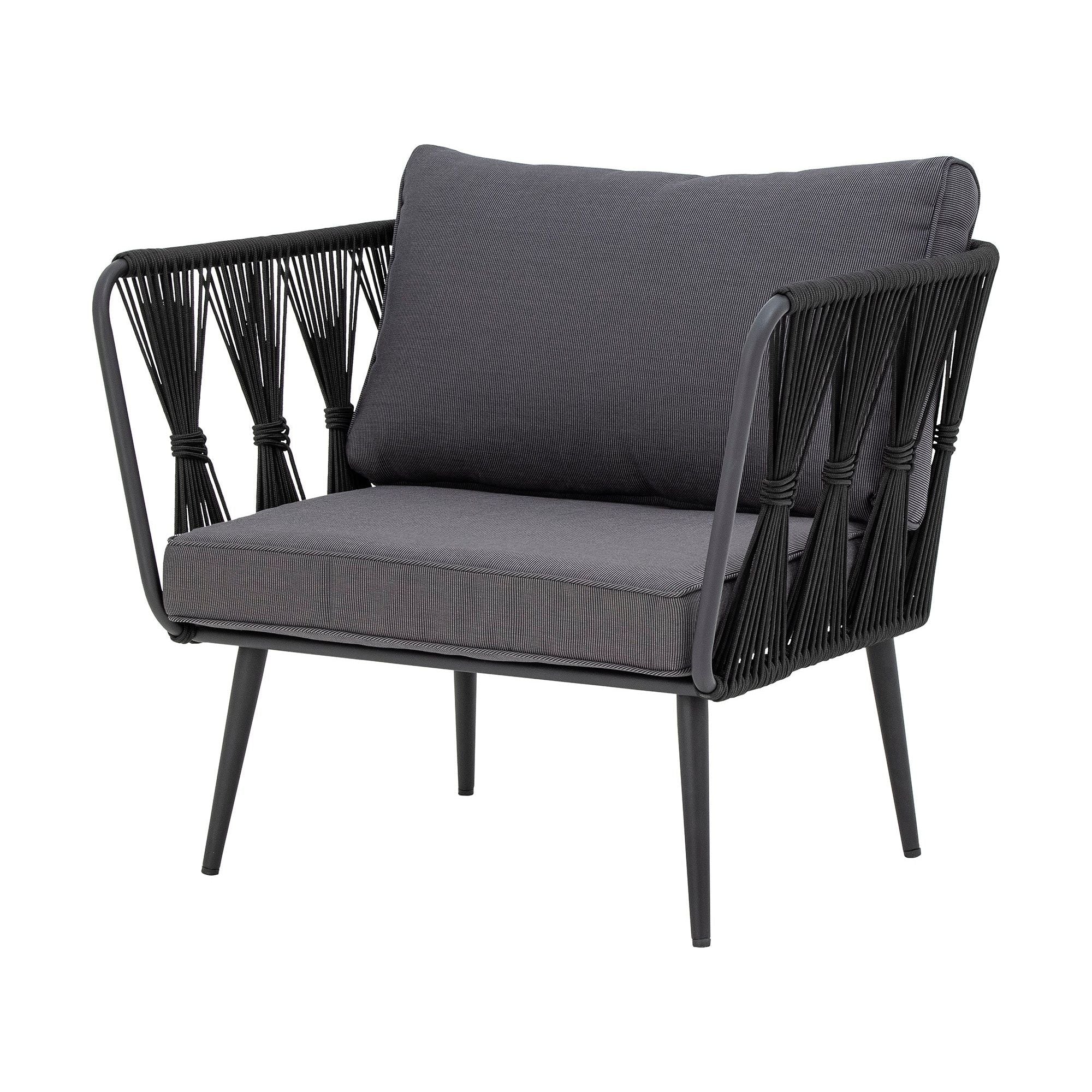 Bloomingville Pavone Loungestol, Svart, Metall