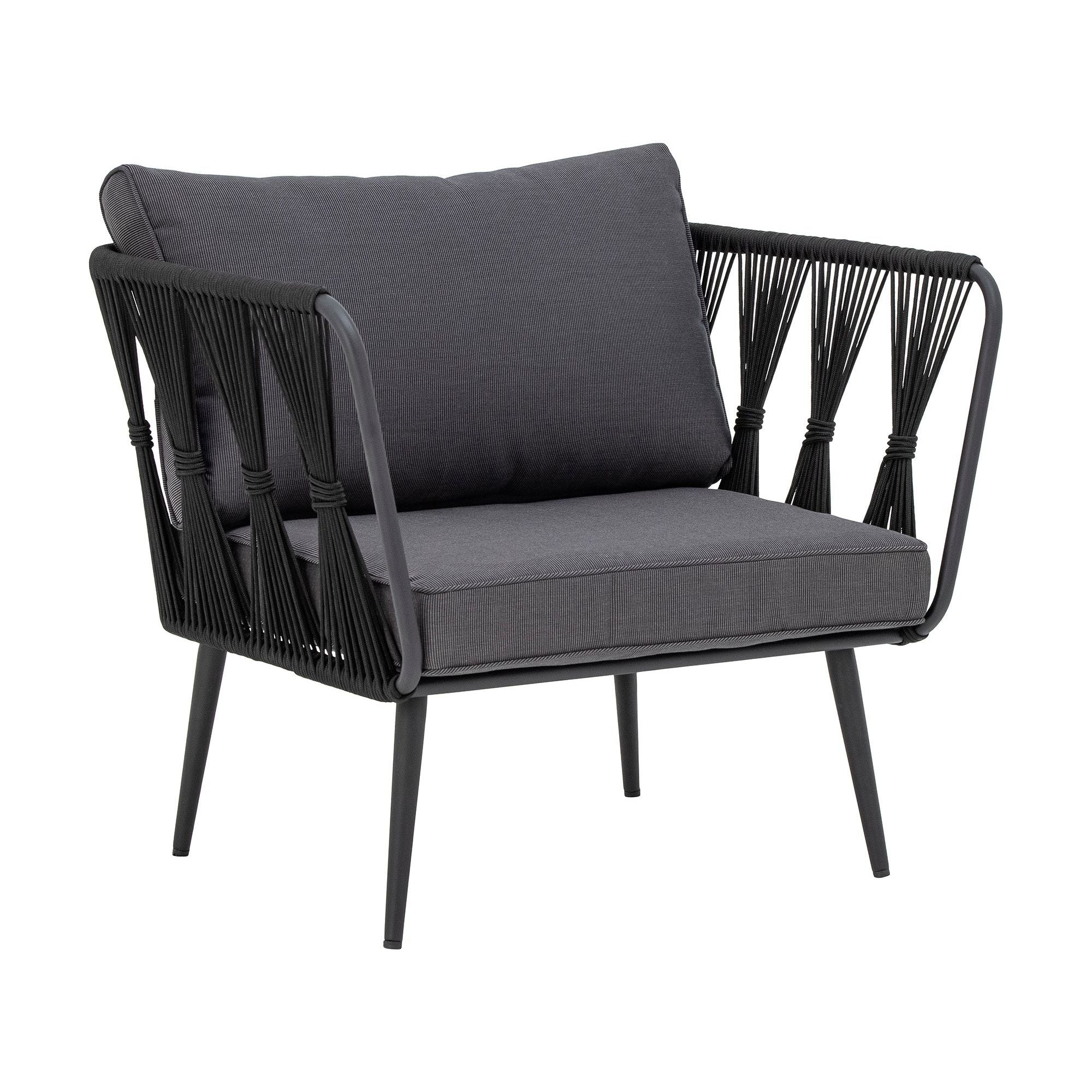 Bloomingville Pavone Loungestol, Svart, Metall