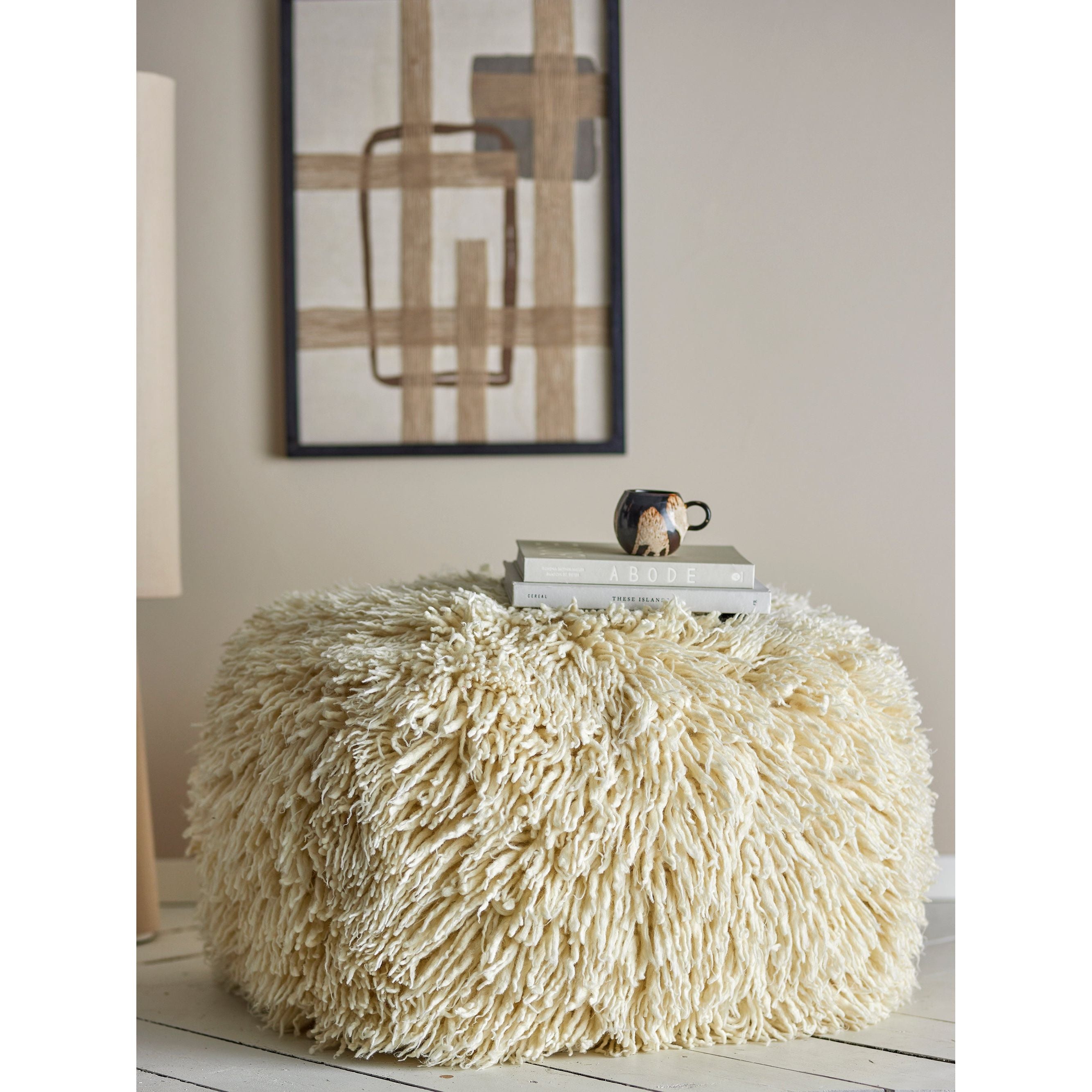 Bloomingville Lomba Pouf, Natur, Ull