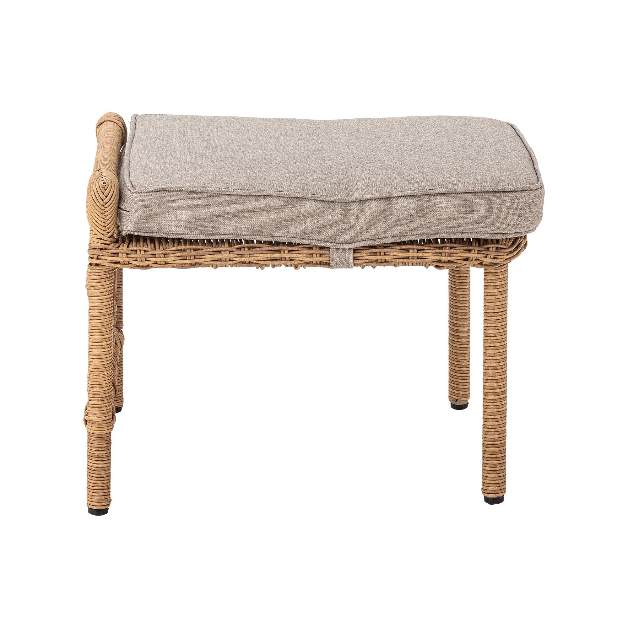 Bloomingville Belluce Loungestol med Pall, Natur, Polyrattan