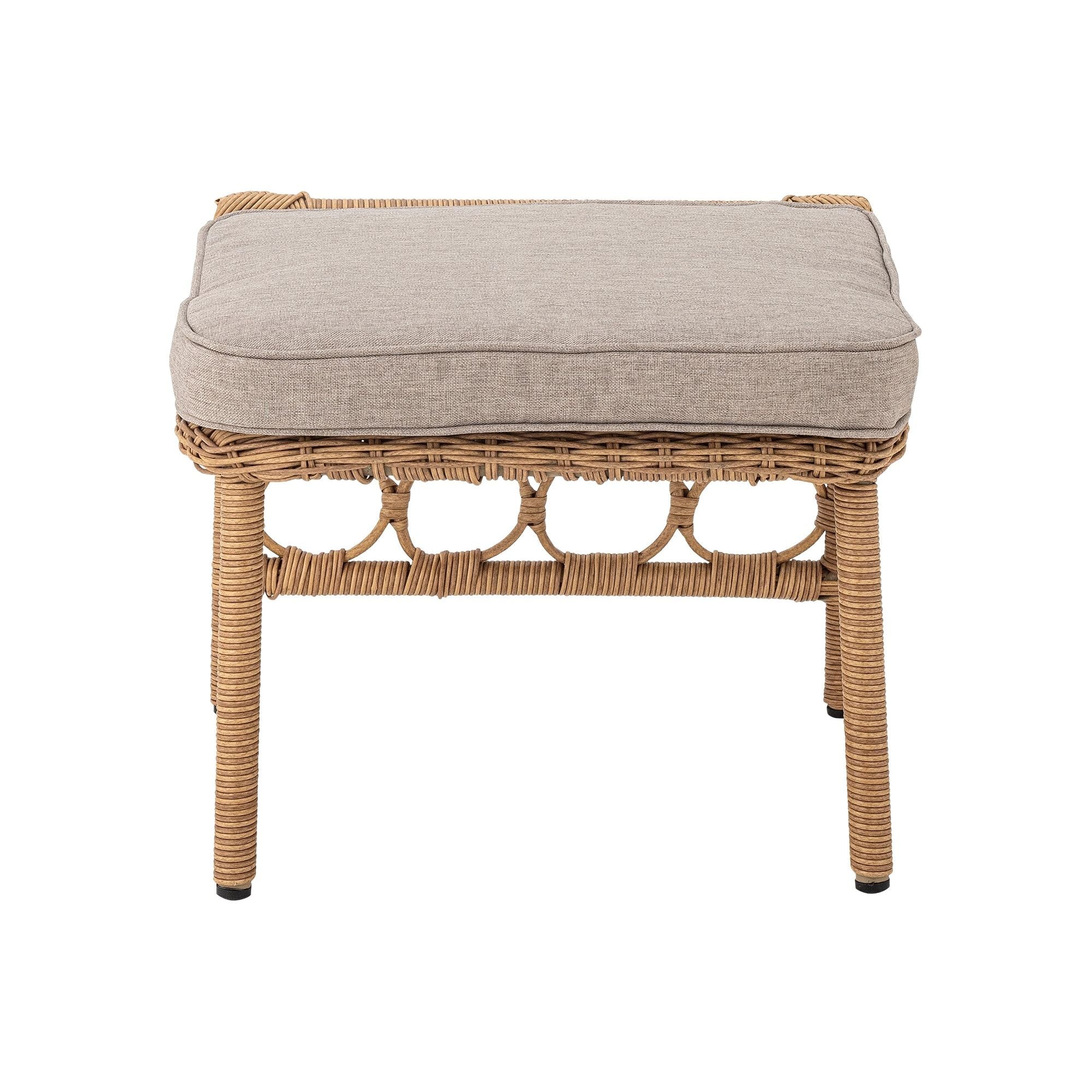 Bloomingville Belluce Loungestol med Pall, Natur, Polyrattan