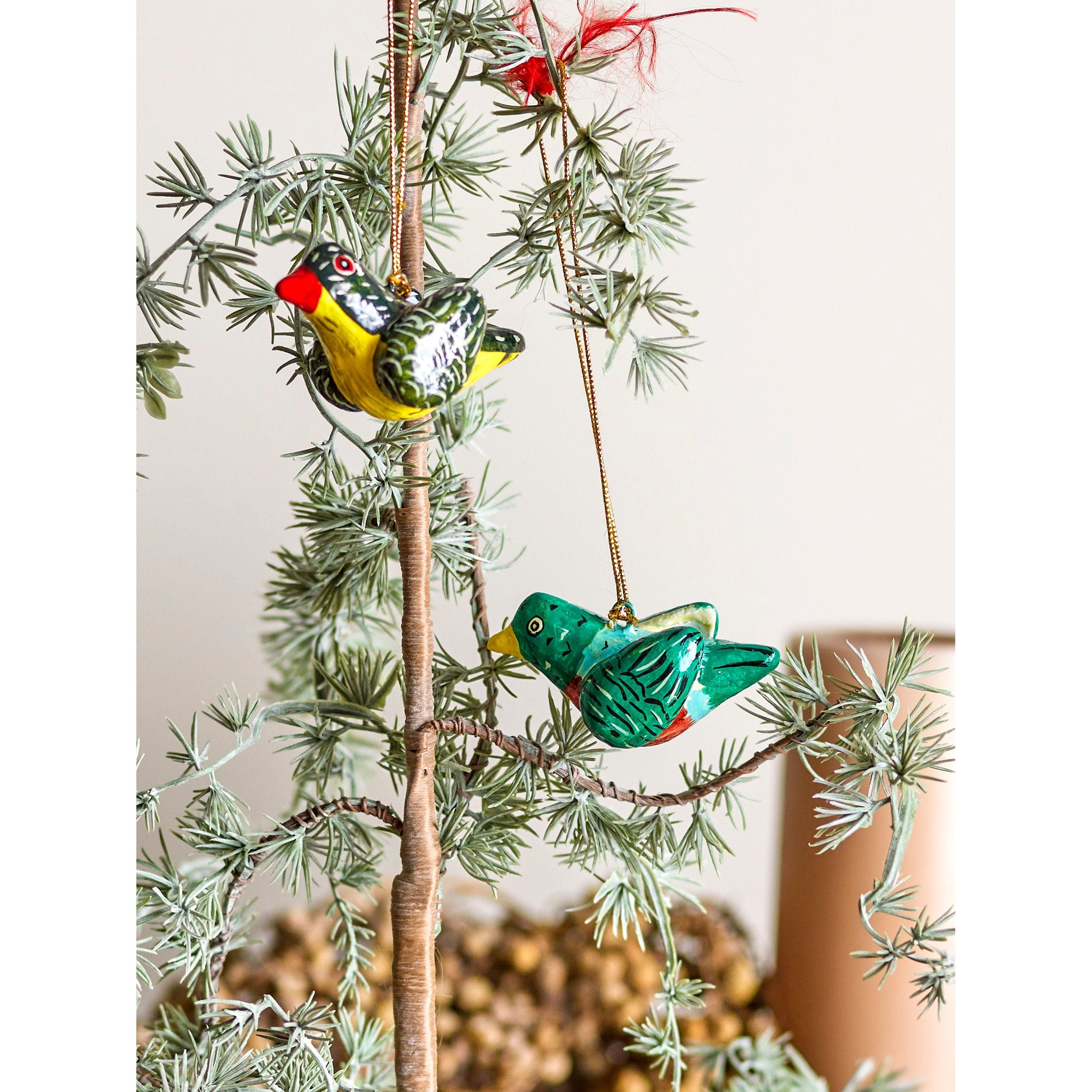 Bloomingville Carmela Ornament, Grön, Papier Maché