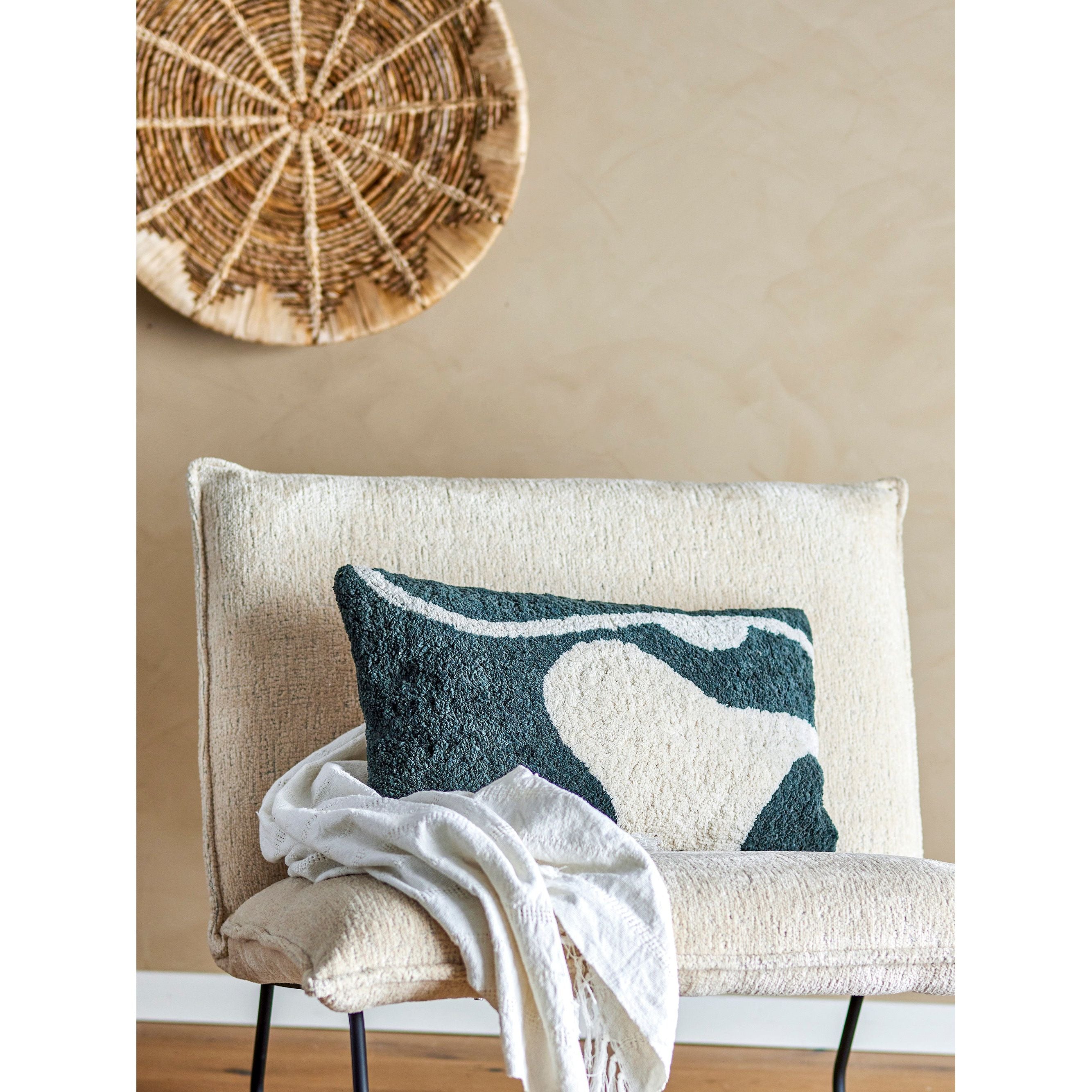 Bloomingville Ryton Kudde, Grön, Bomull