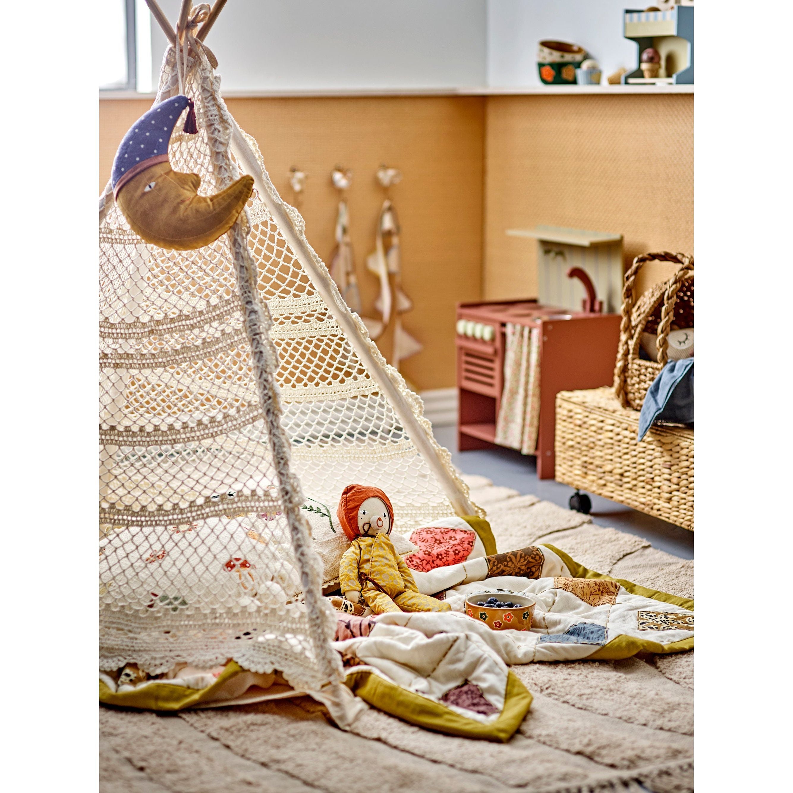 Bloomingville Mini Herle Barnens Tipi, Natur, Bomull