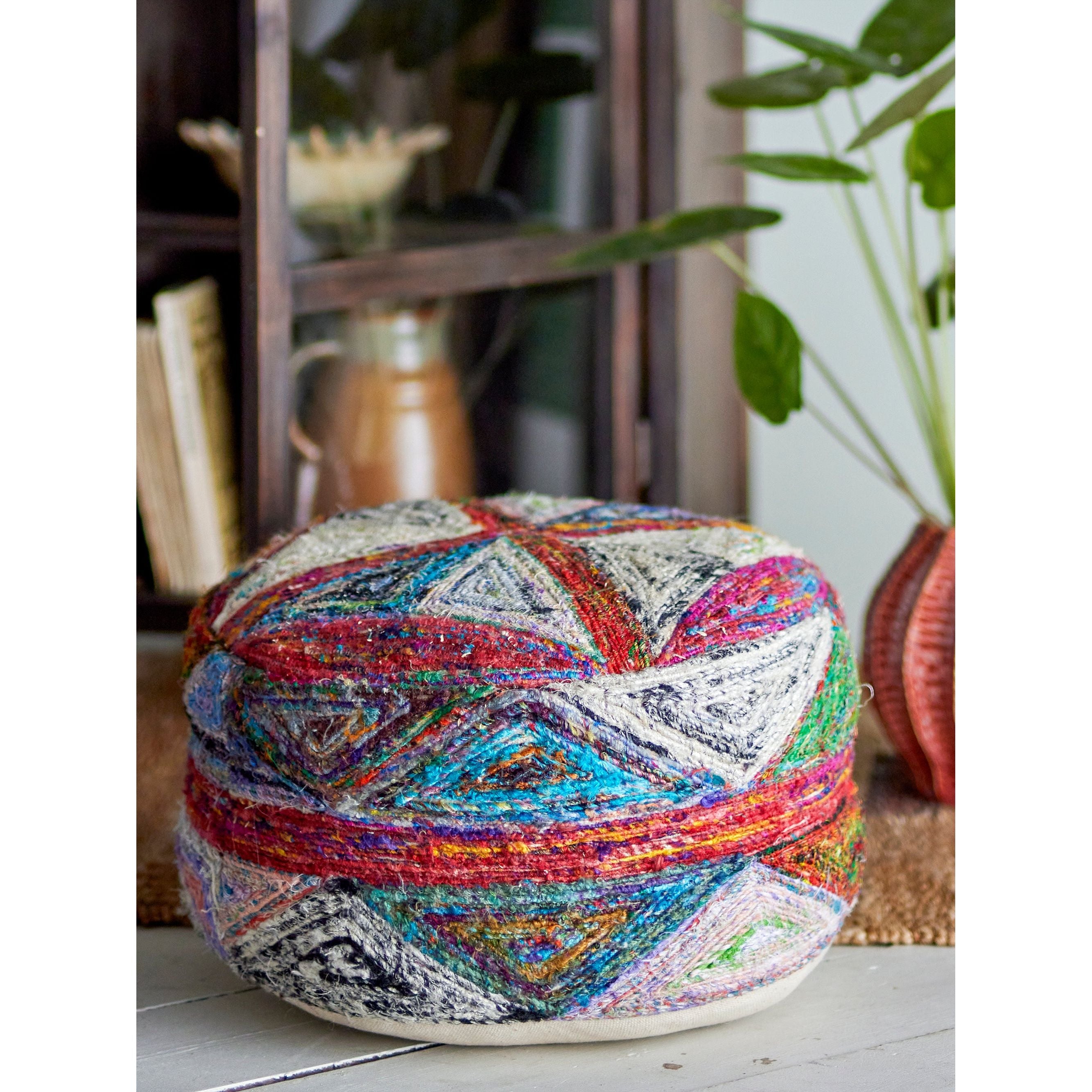 Creative Collection Torano Puff, Röd, Bomull