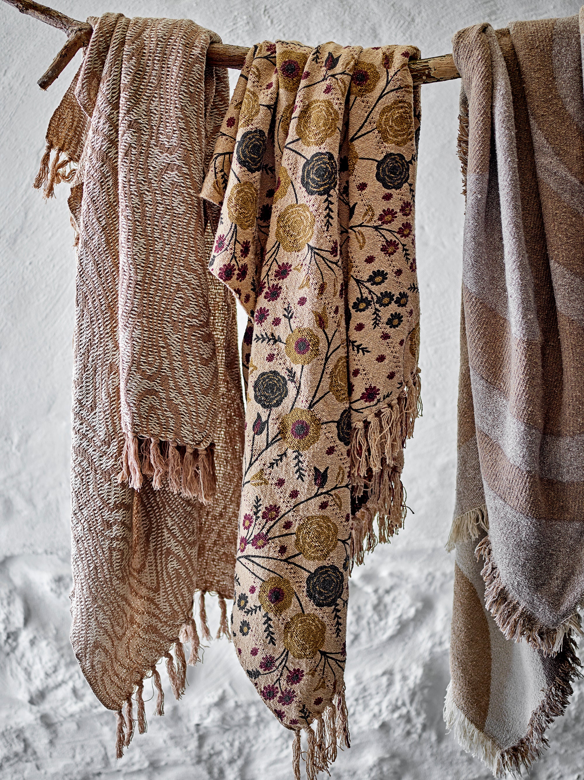 Bloomingville Okapi Pläd, Brun, Återvunnen Bomull