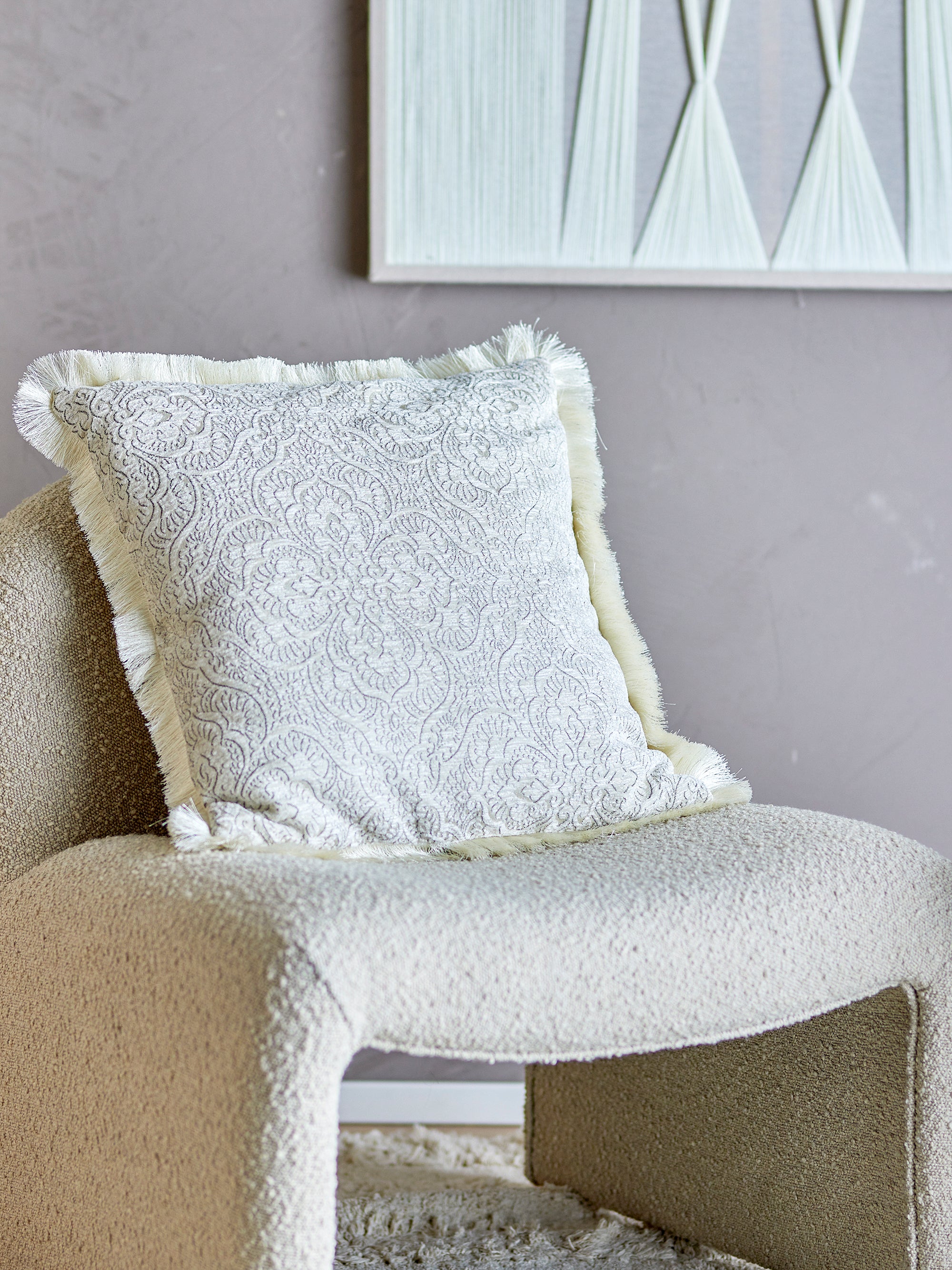 Bloomingville Cabrie Kudde, Natur, Polyester