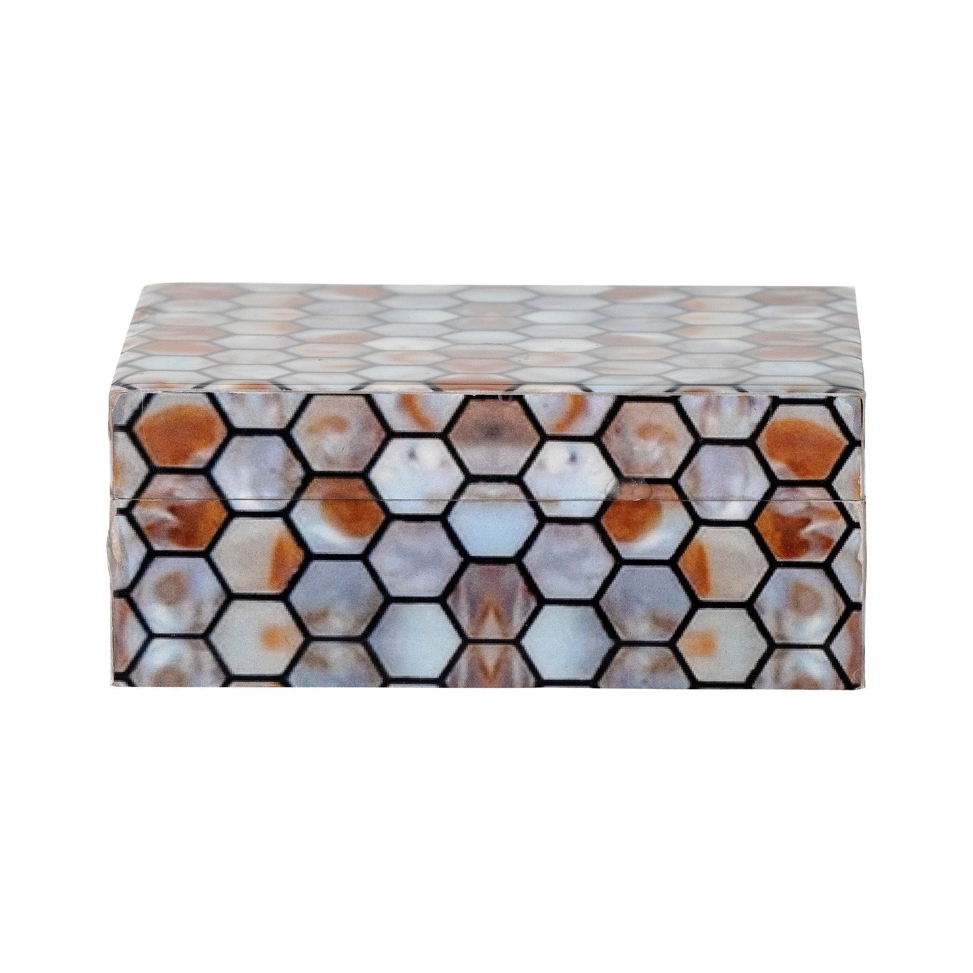 Creative Collection Domino Box med Lock, Brun, Resin