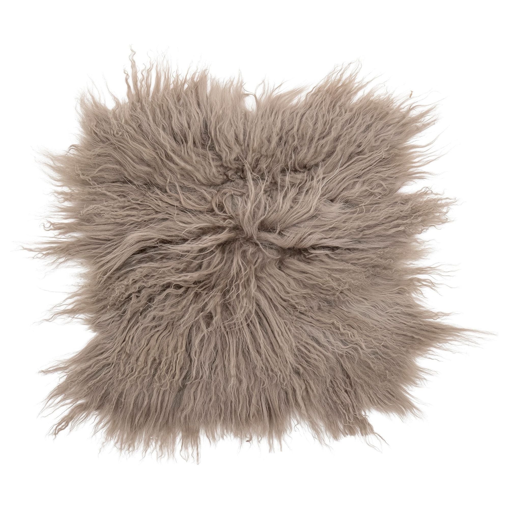 Bloomingville Hilma Sittdyna, Grå, Lammull Tibetansk