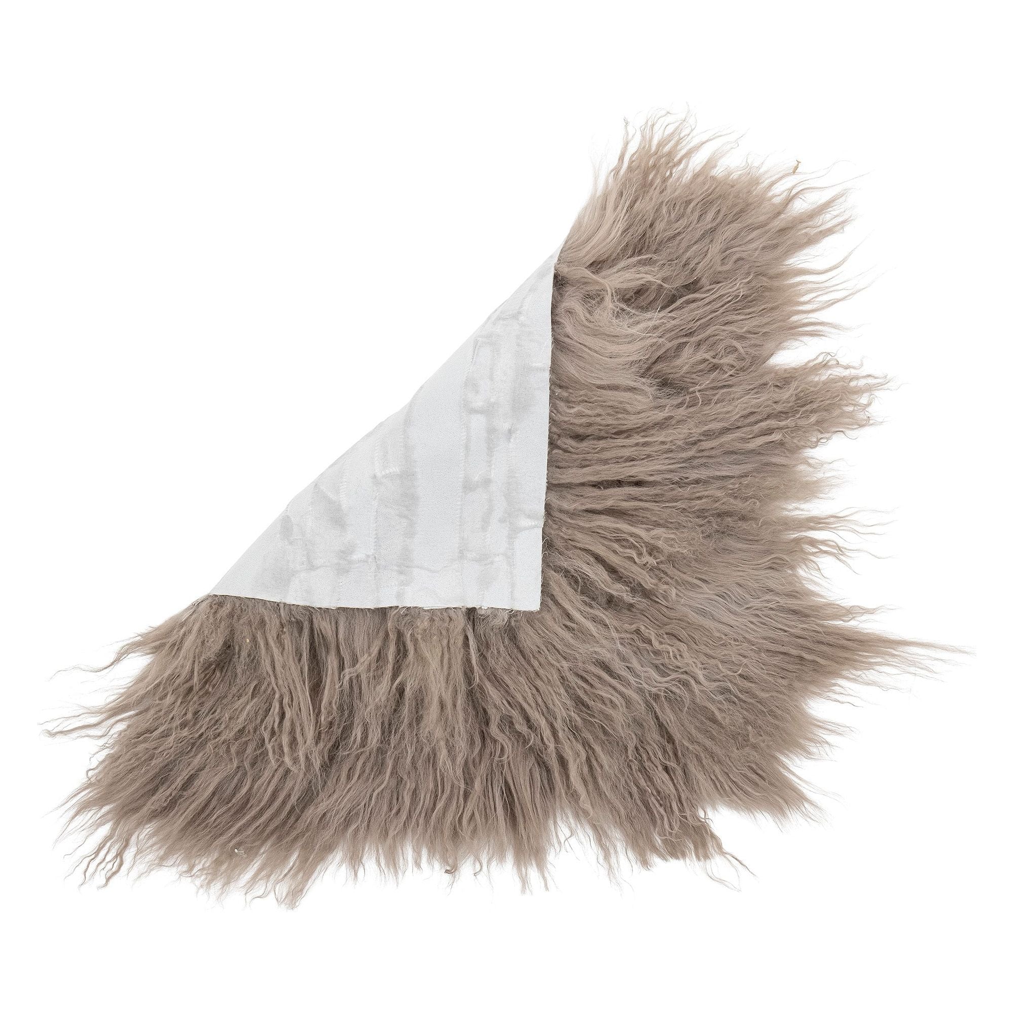 Bloomingville Hilma Sittdyna, Grå, Lammull Tibetansk