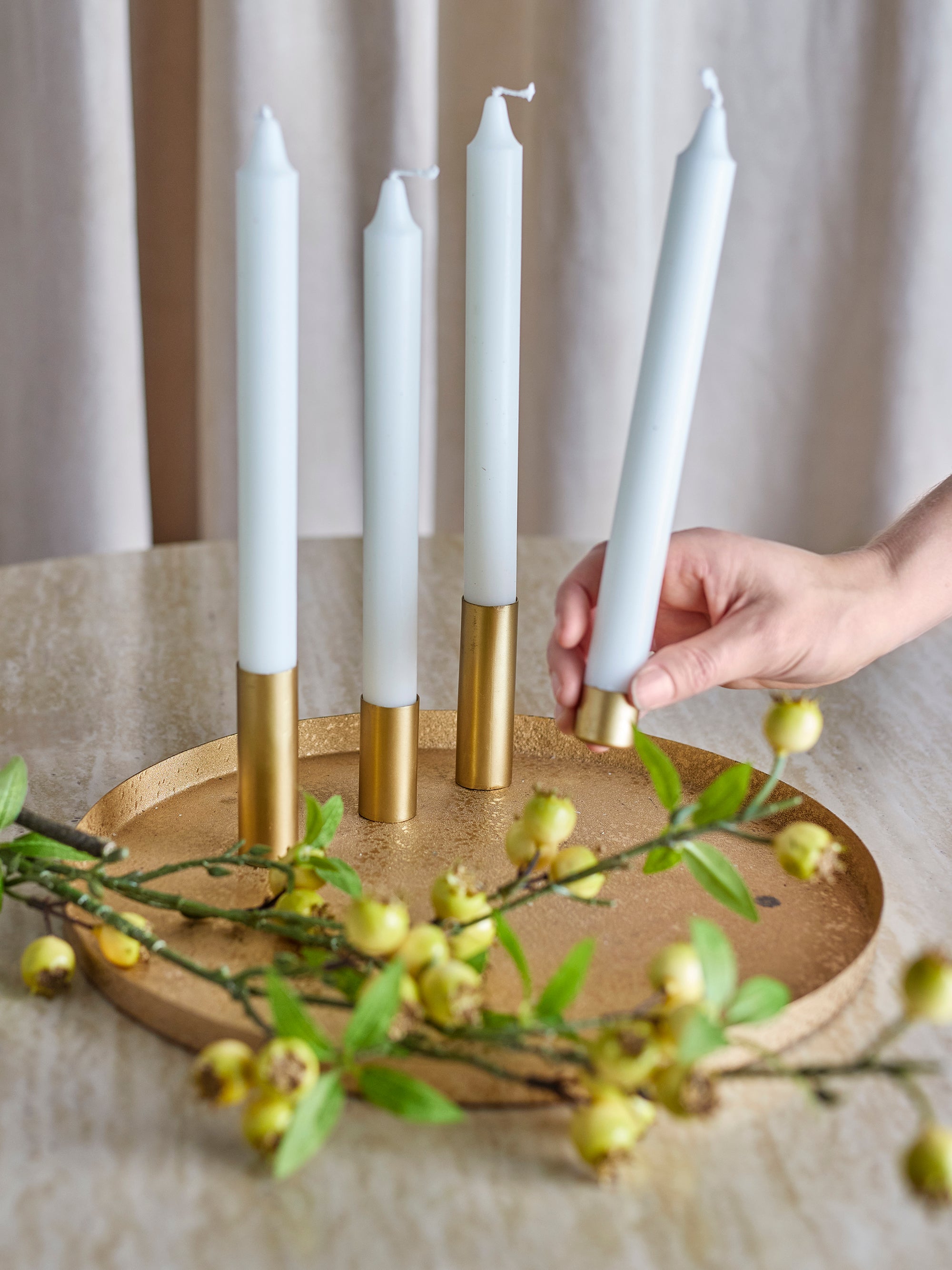 Bloomingville Maxime Ljusstake, Guld, Metall