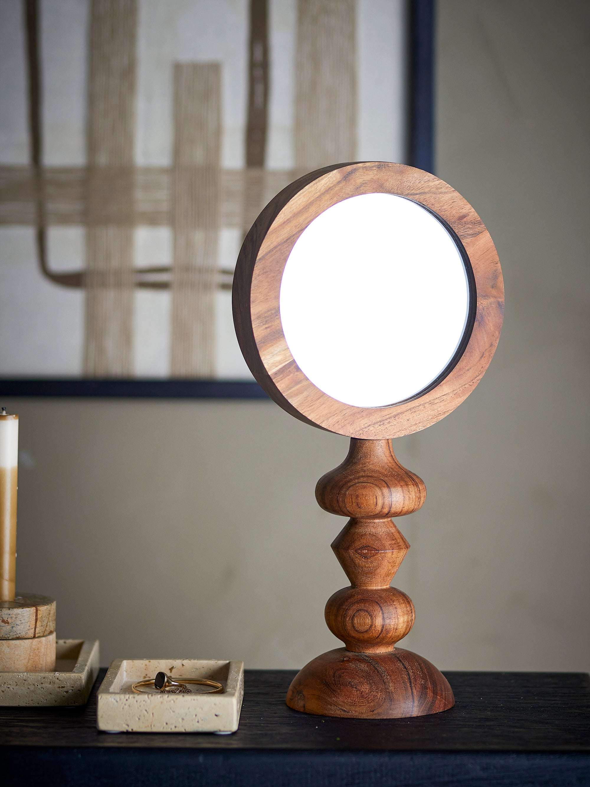 Bloomingville Malukka Bordsspegel, Brun, Akacia