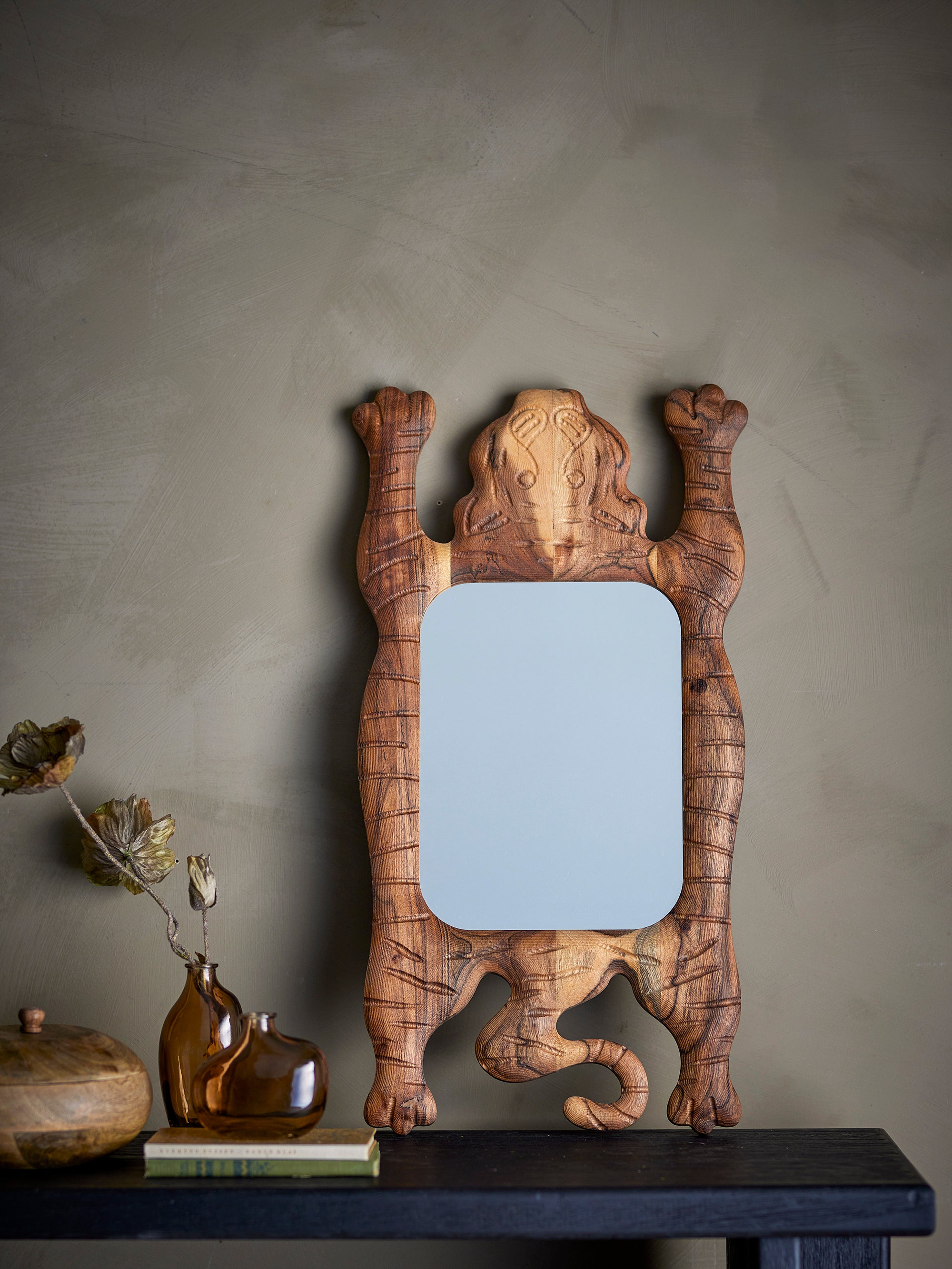 Bloomingville Marga Väggspegel, Brun, Akacia