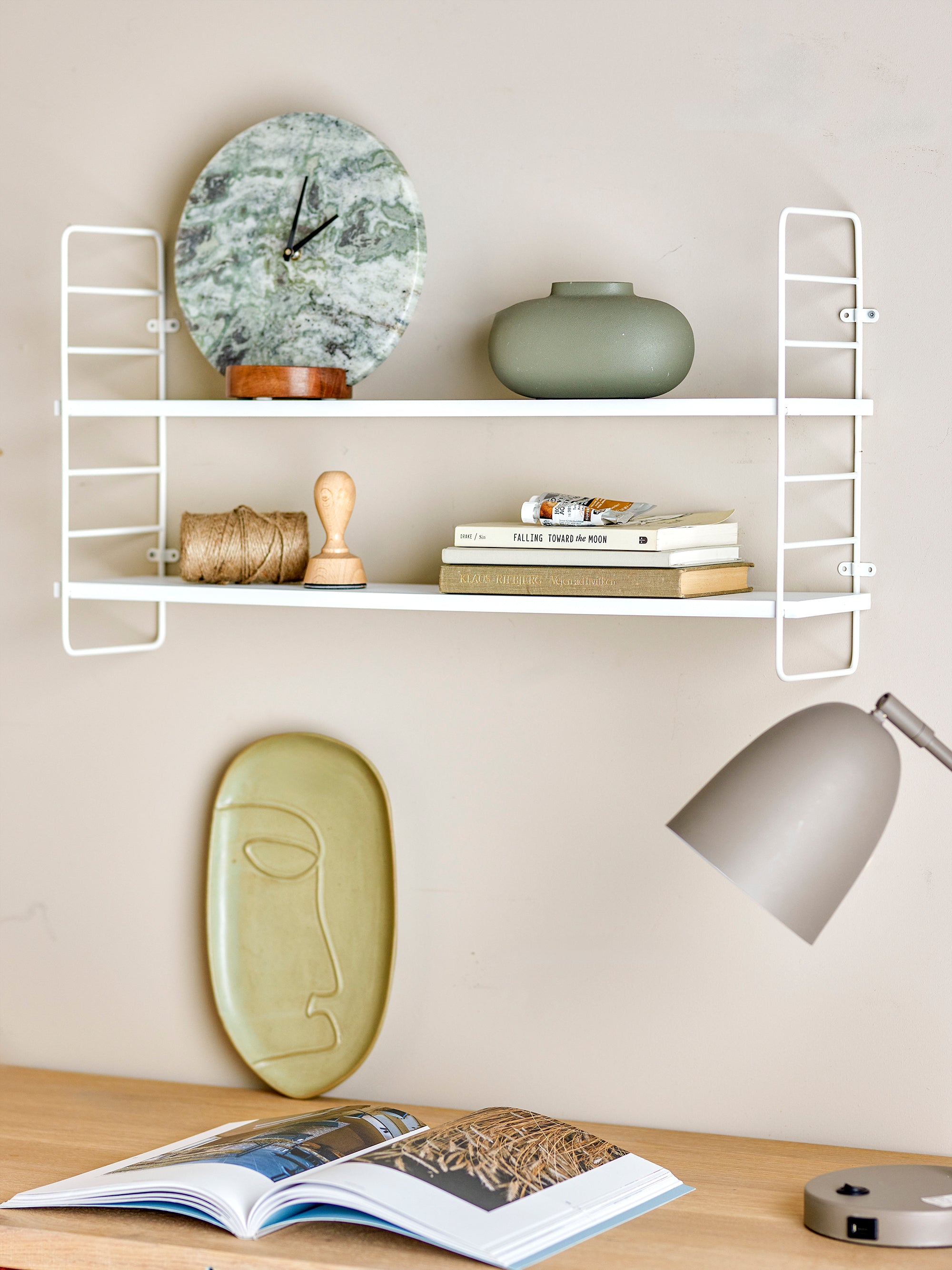 Bloomingville Joakim Bordsklocka, Grå, Marmor