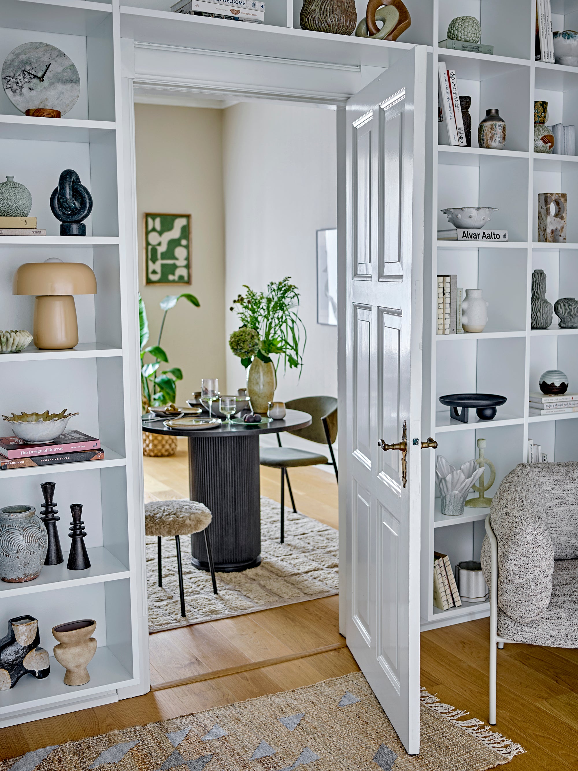 Bloomingville Joakim Bordsklocka, Grå, Marmor