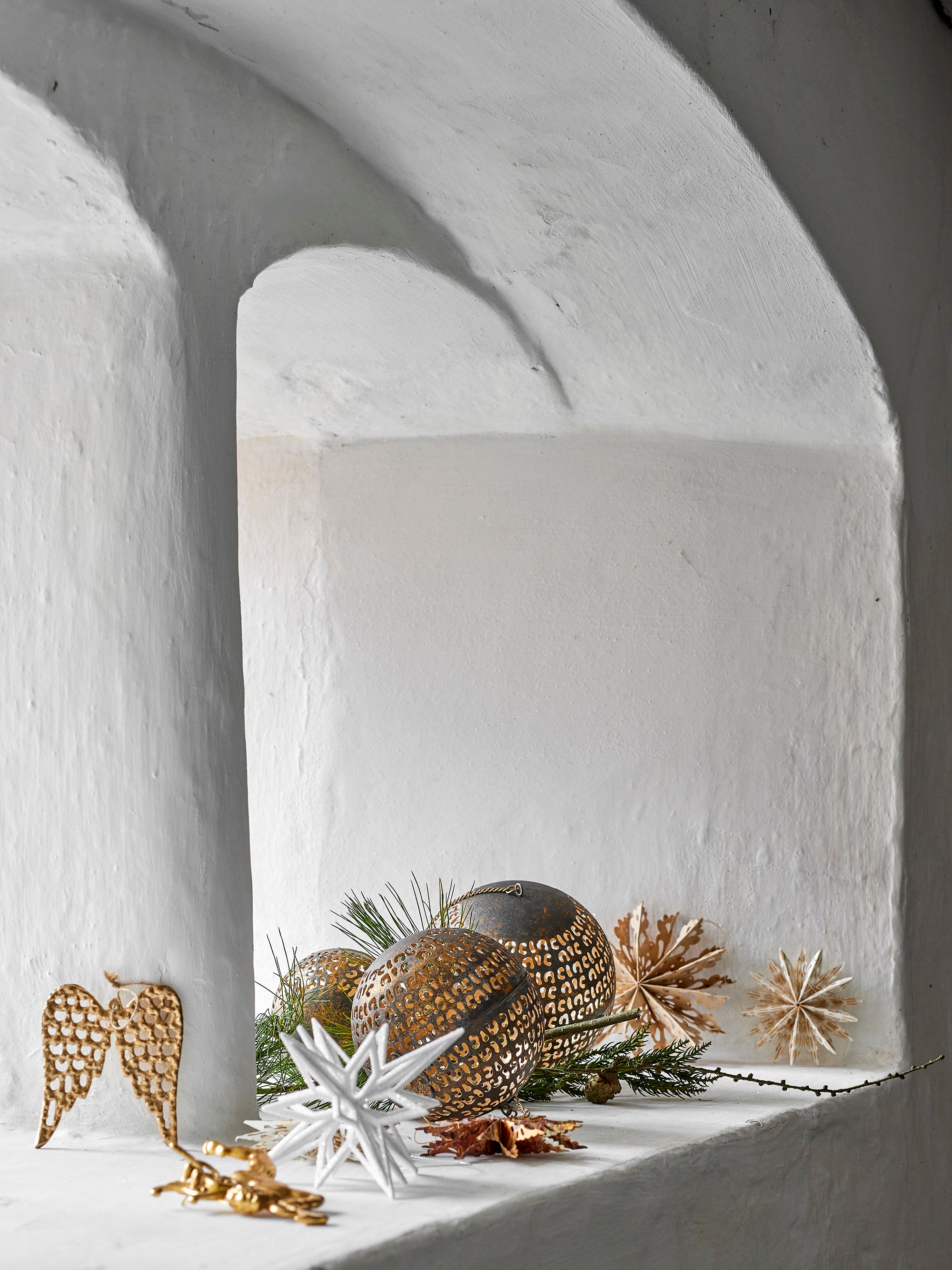 Bloomingville Angelie Ornament, Guld, Aluminium