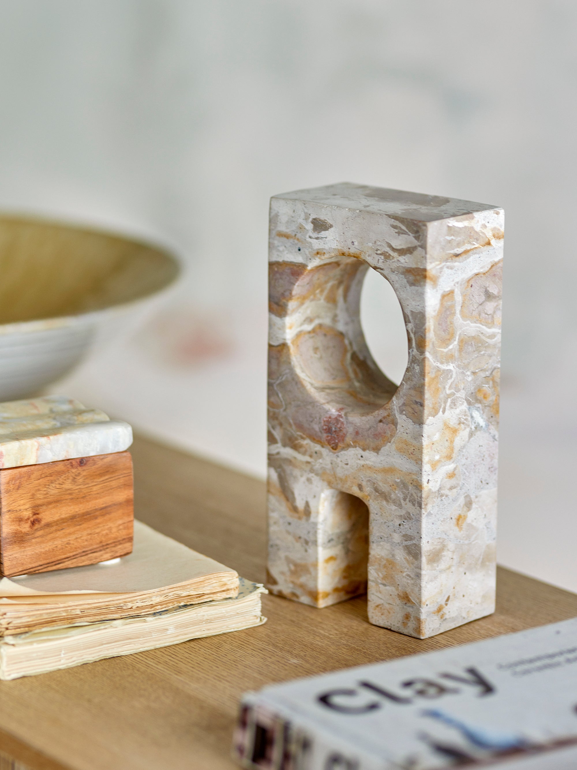 Bloomingville Aoxi Deco, Natur, Marmor