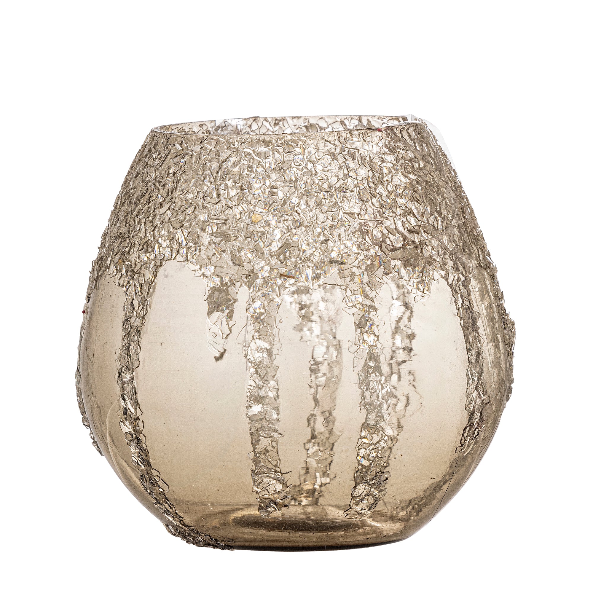 Bloomingville Frosty Värmeljushållare, Brun, Glas