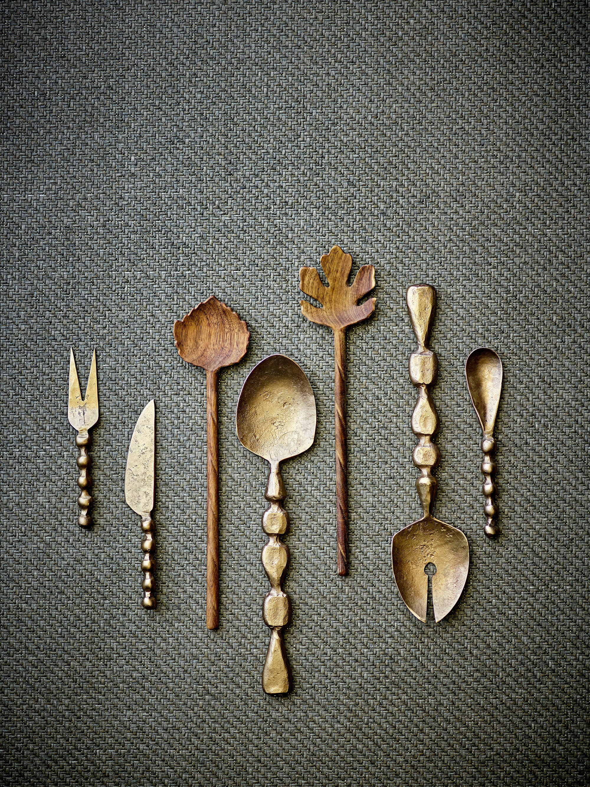 Bloomingville Edi Salladsbestick, Mässing, Metall