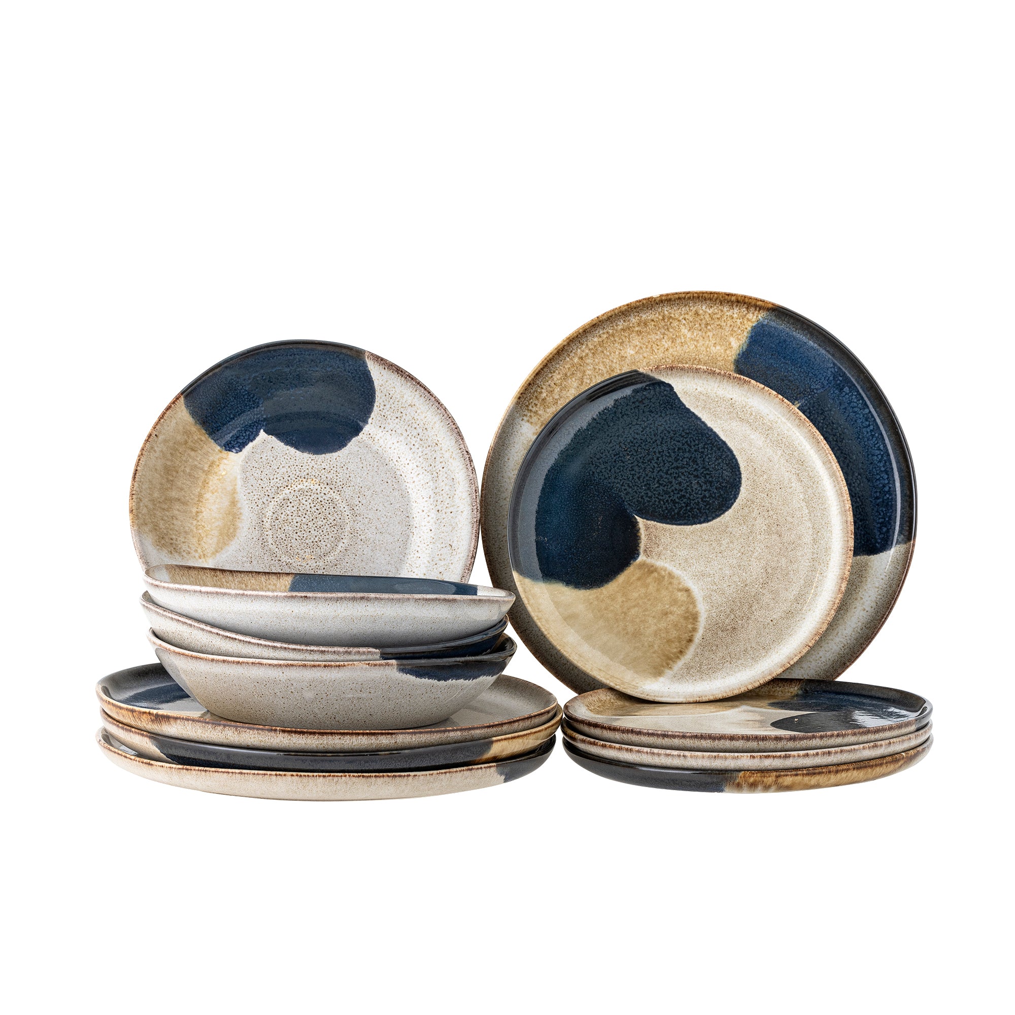 Bloomingville Jules Middagsservis, Blå, Stengods
