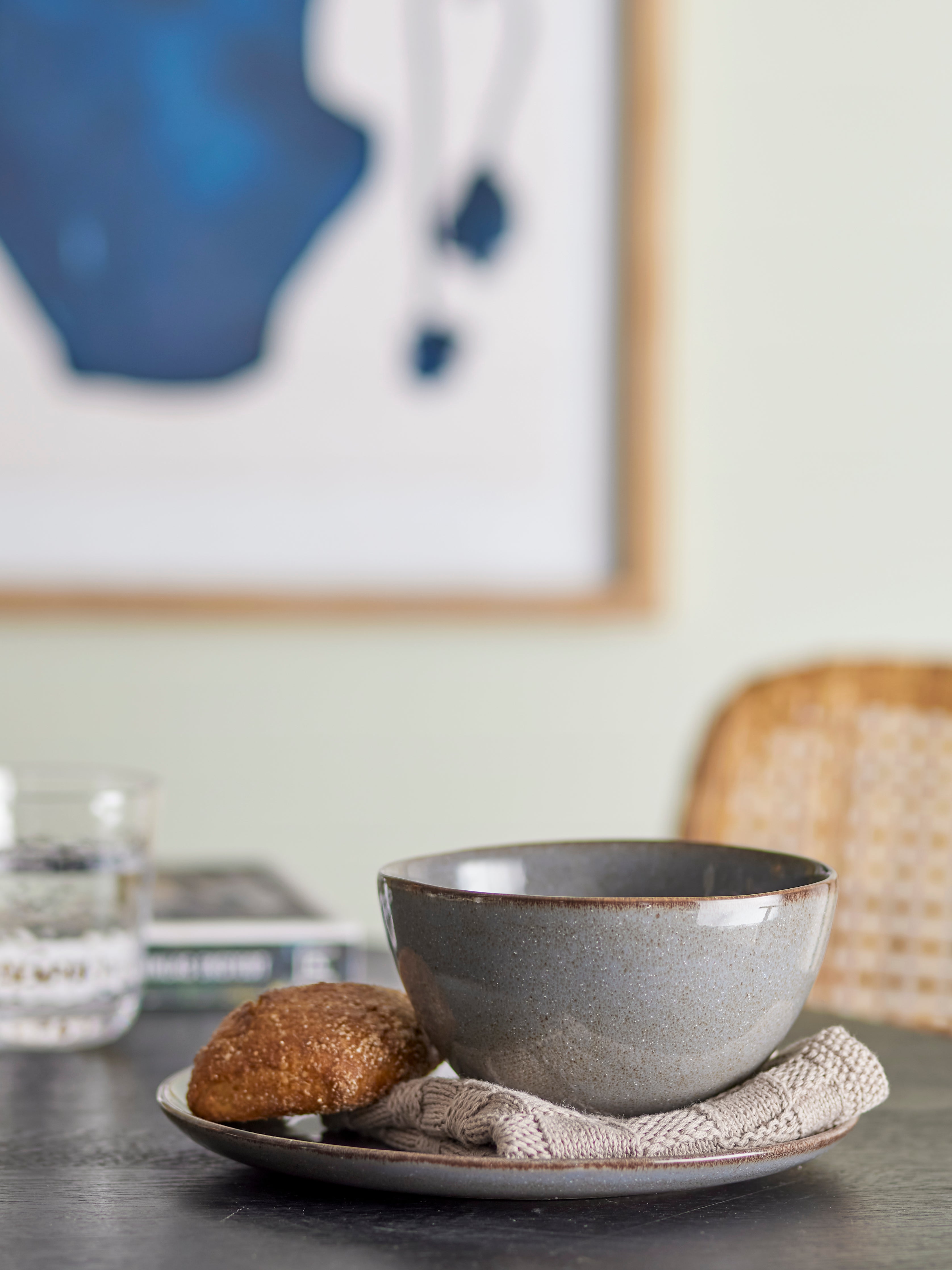 Bloomingville Sandrine Frukostset, Grå, Stengods