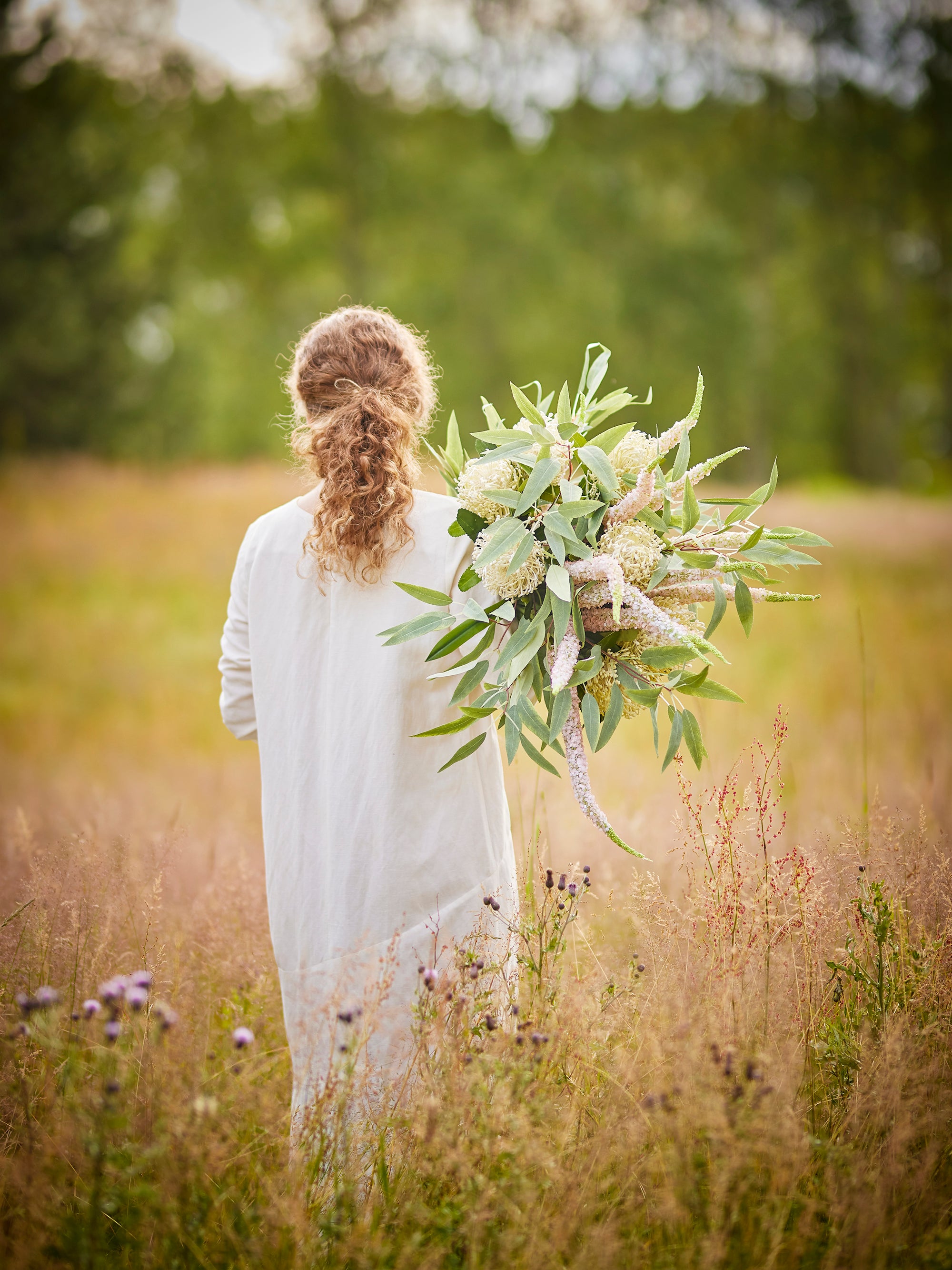 Bloomingville Needle Blomstjälk, Gul, Konstgjorda Blommor