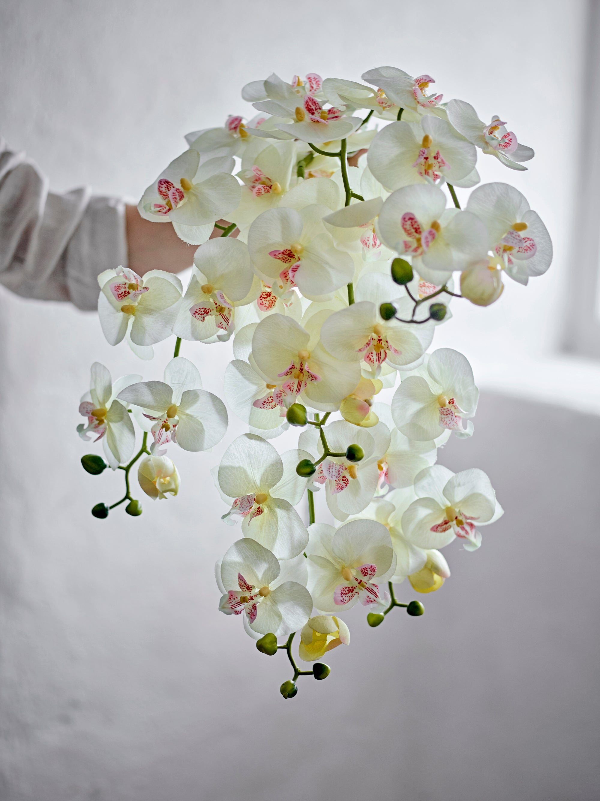 Bloomingville Orchid Stjälk, Vit, Konstgjorda Blommor