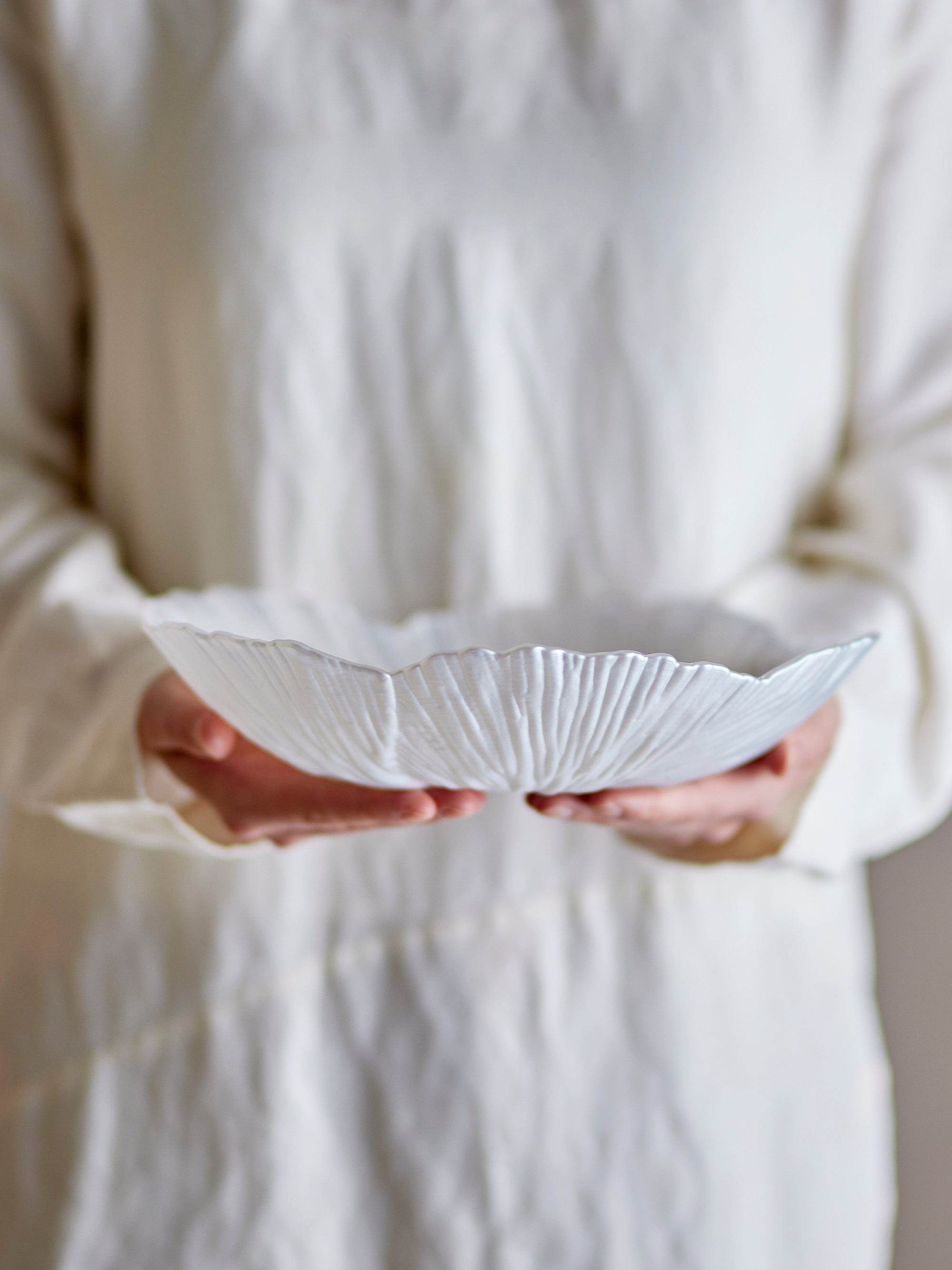 Bloomingville Iani Skål, Vit, Glas