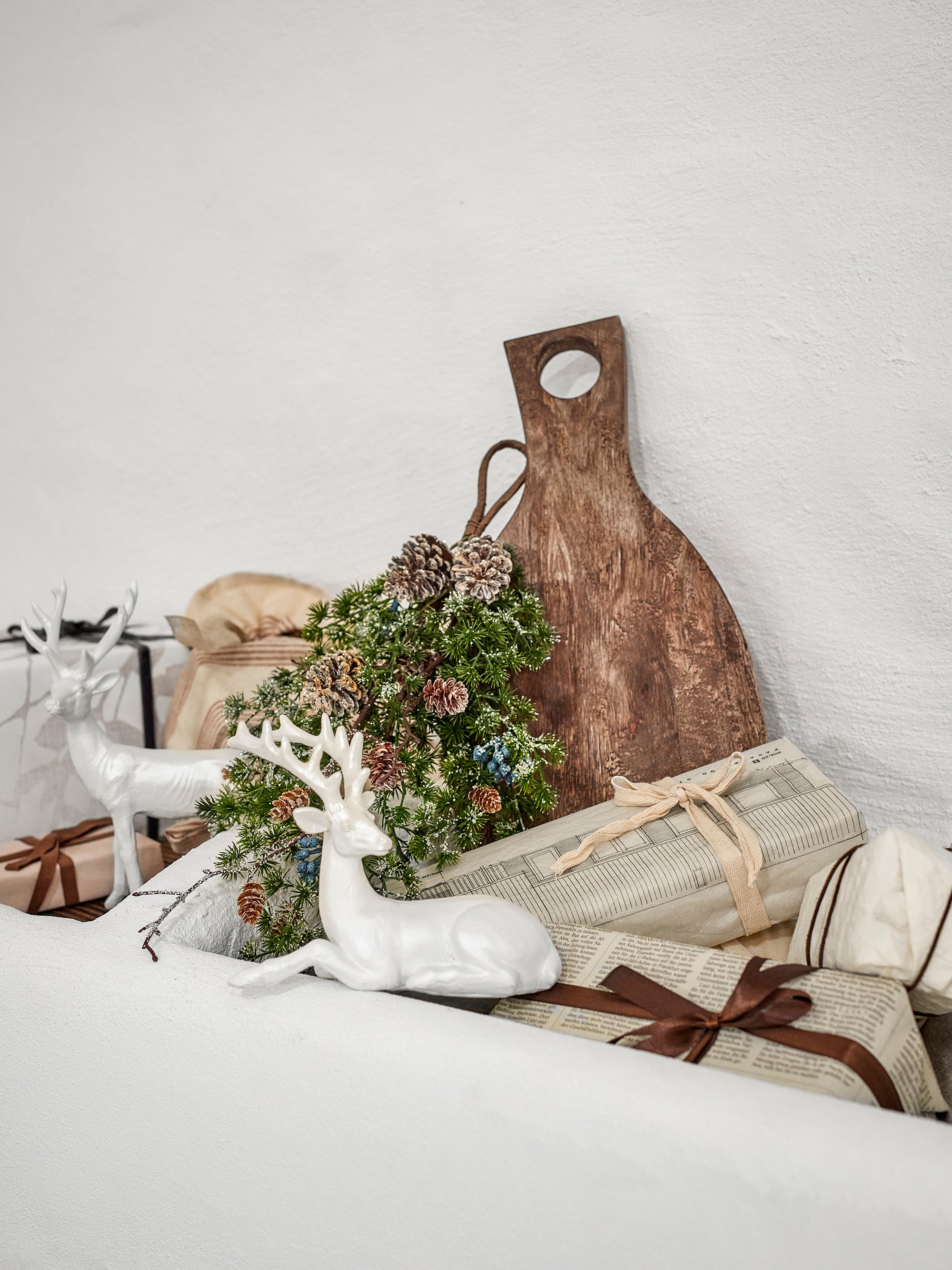 Bloomingville Pranzer Deco, Vit, Polyresin