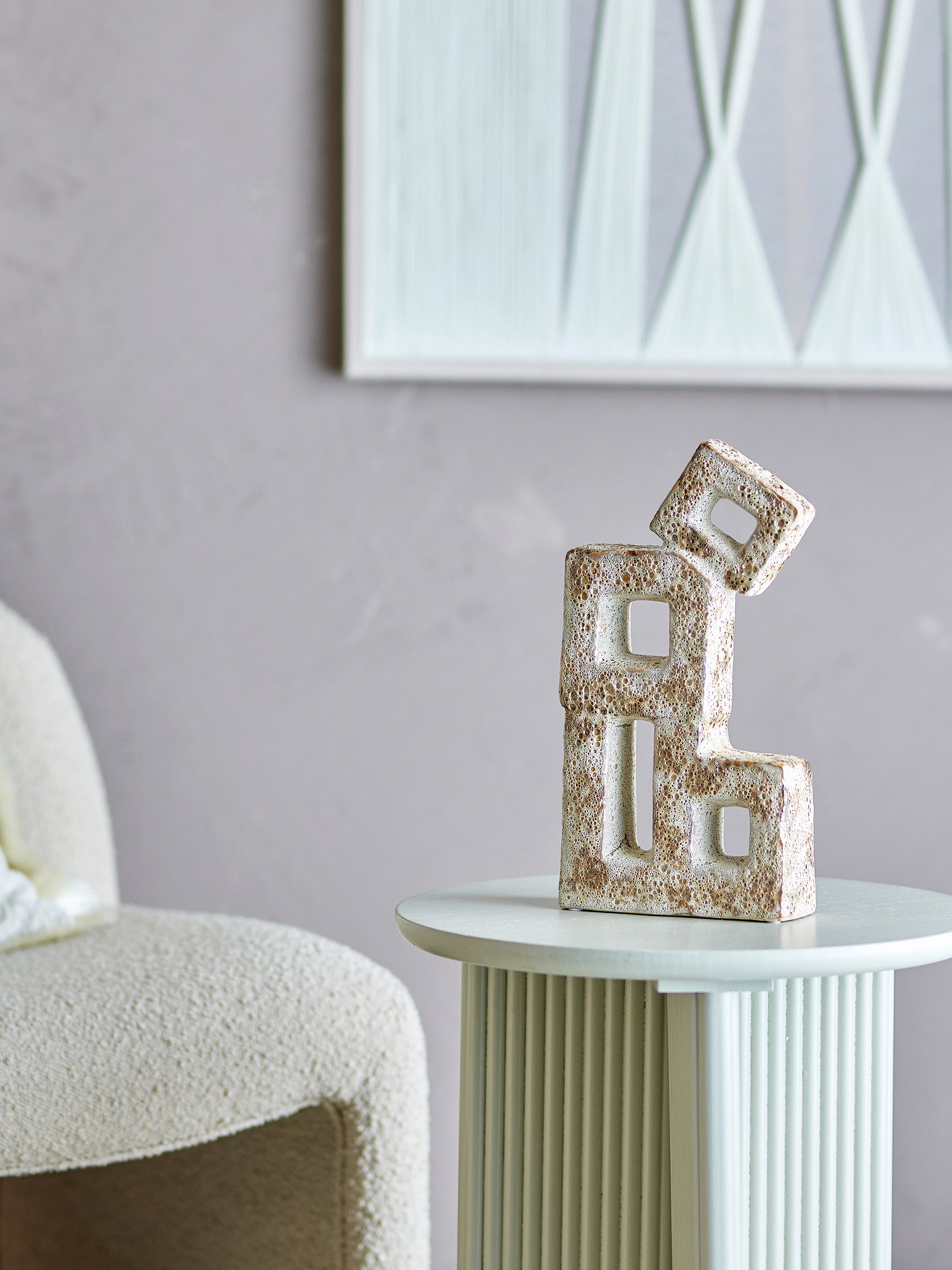 Bloomingville Caine Deco, Natur, Stengods