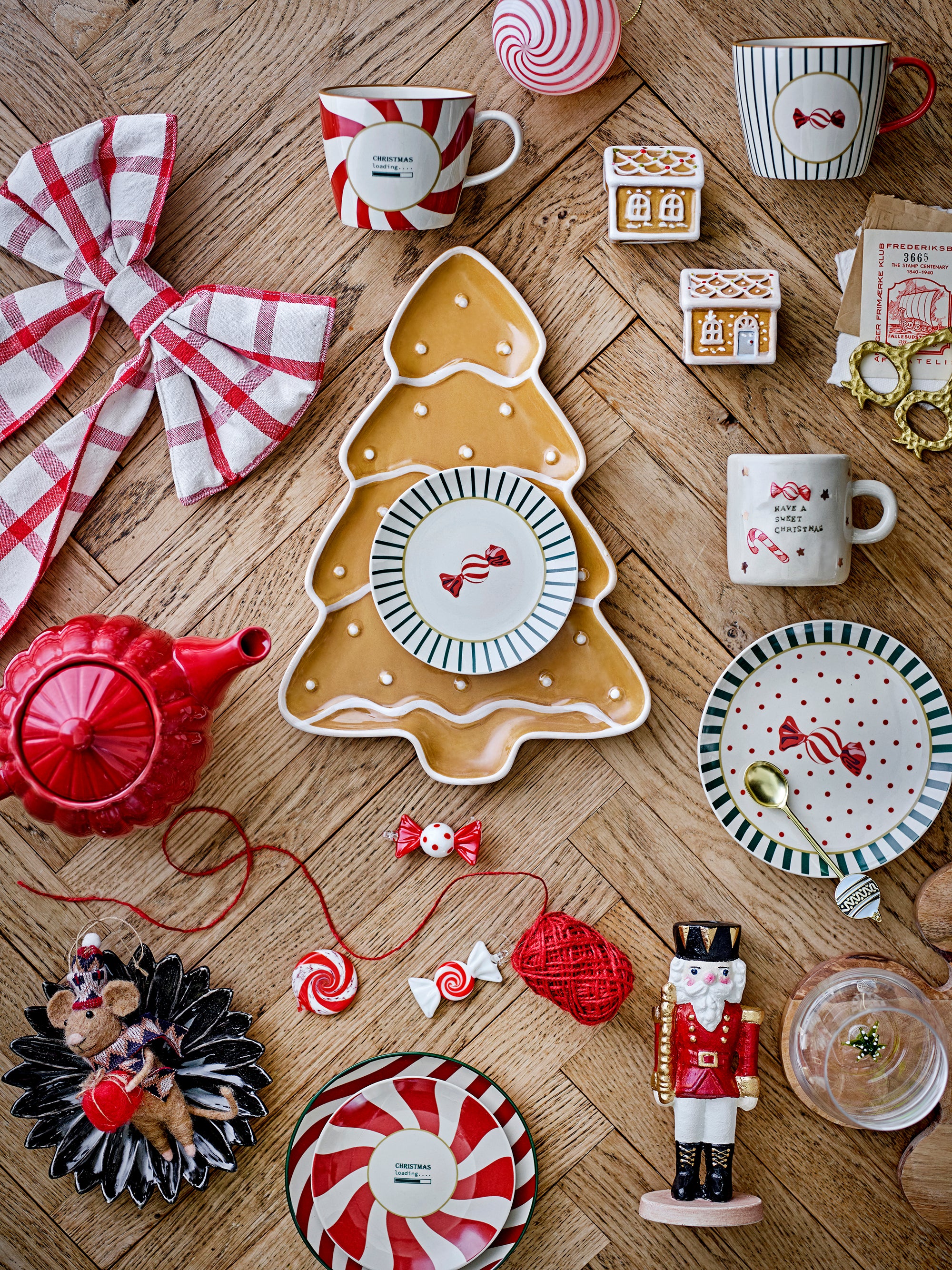 Bloomingville Festive Ornament, Röd, Glas