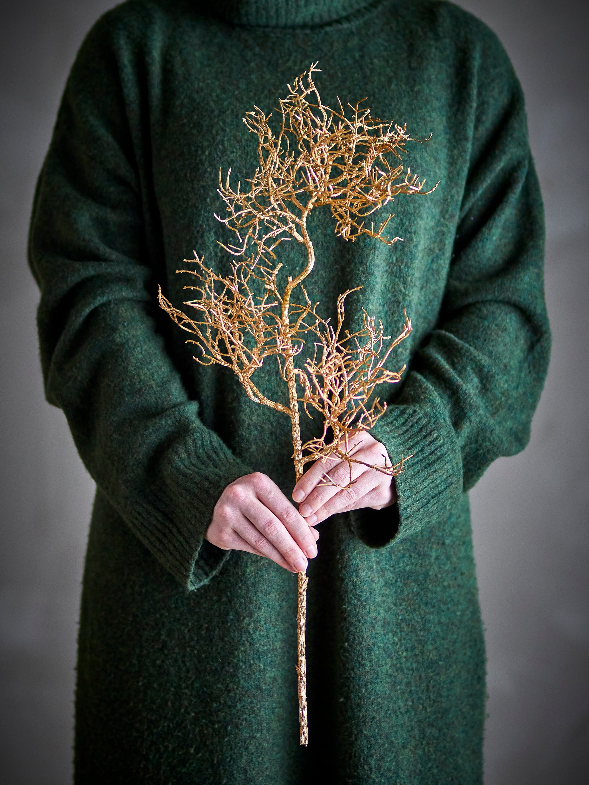 Bloomingville Coral Stem, Guld, Konstgjorda Blommor