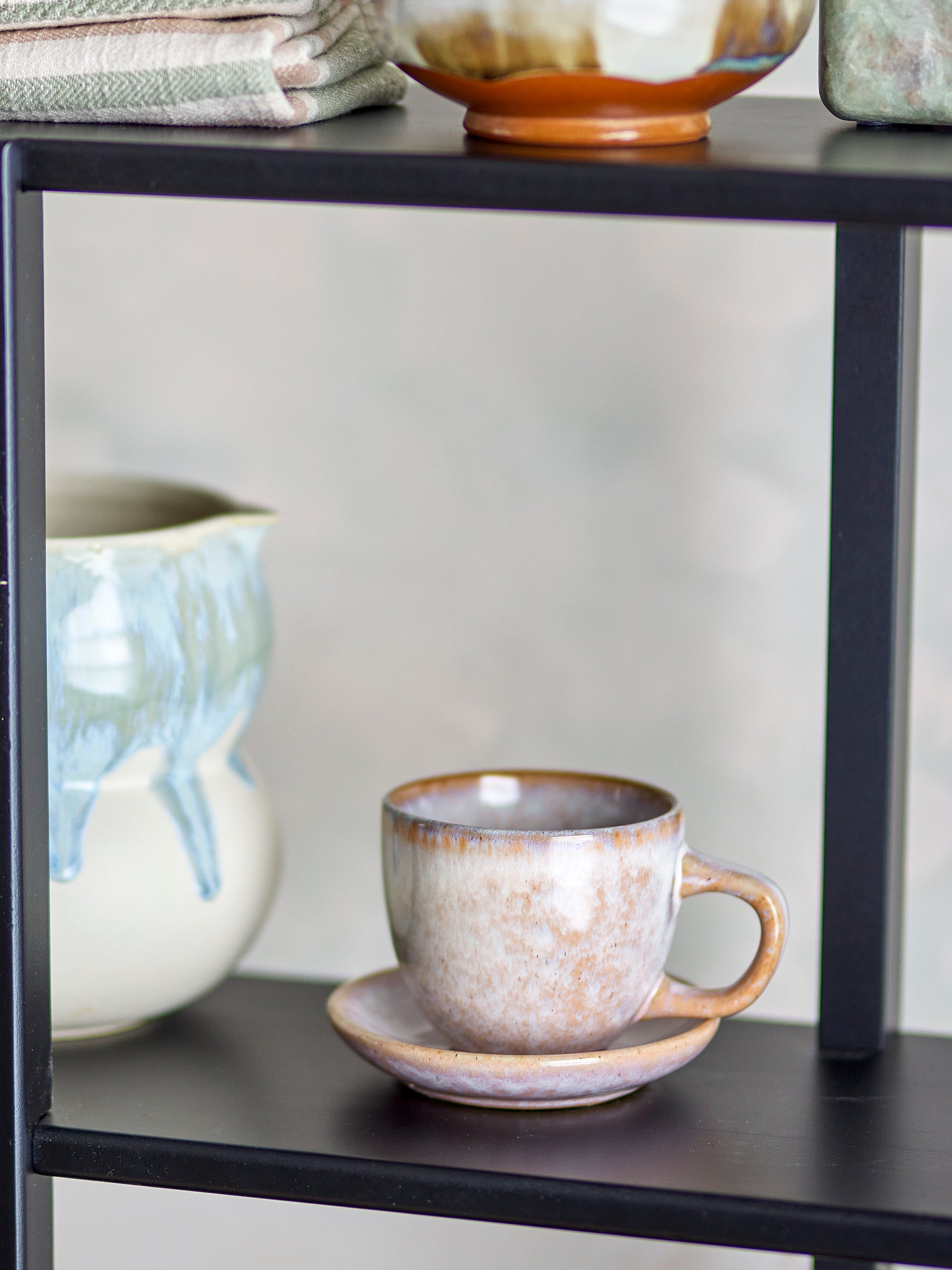 Bloomingville Brenta Kopp med Fat, Rose, Stengods