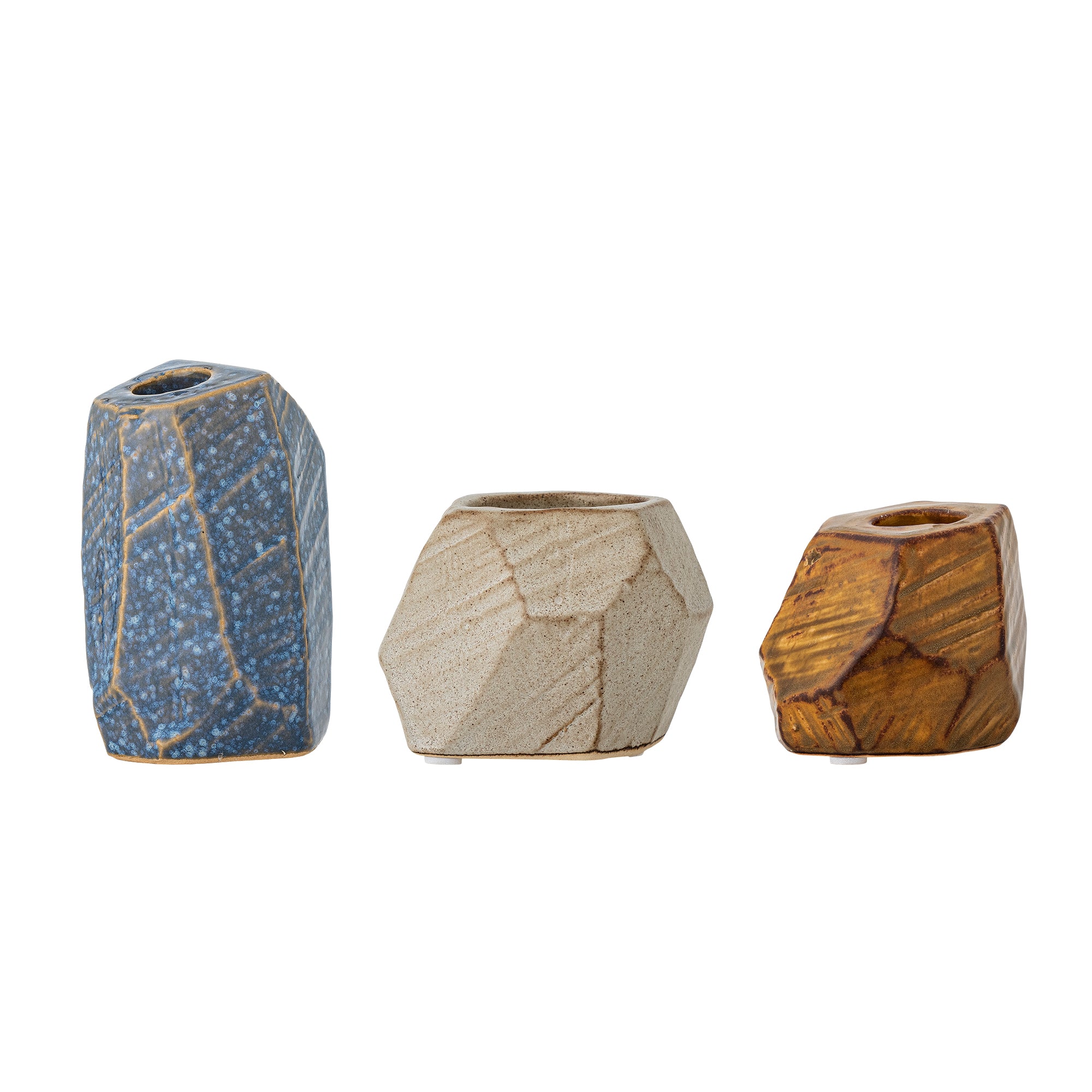 Bloomingville Kimber Värmeljus- och Ljuslykta, Multi, Stengods