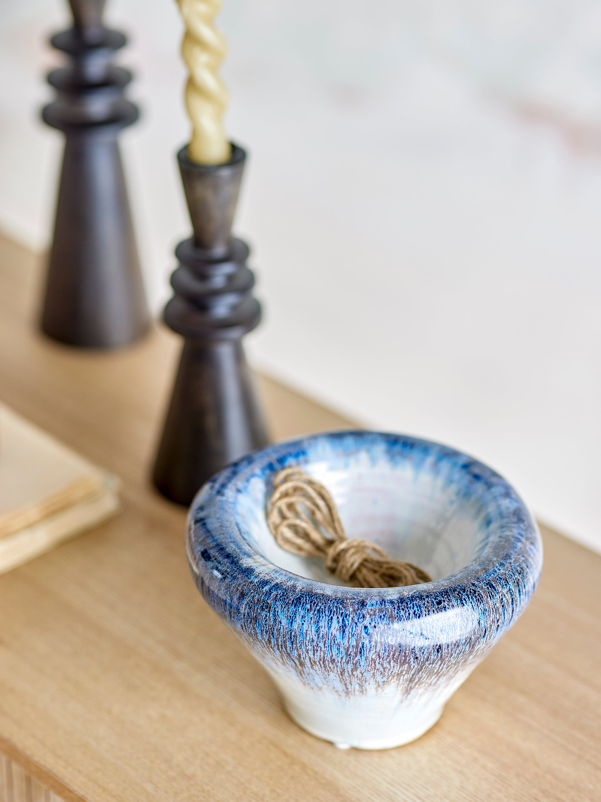 Bloomingville Finna Skål, Blå, Stengods