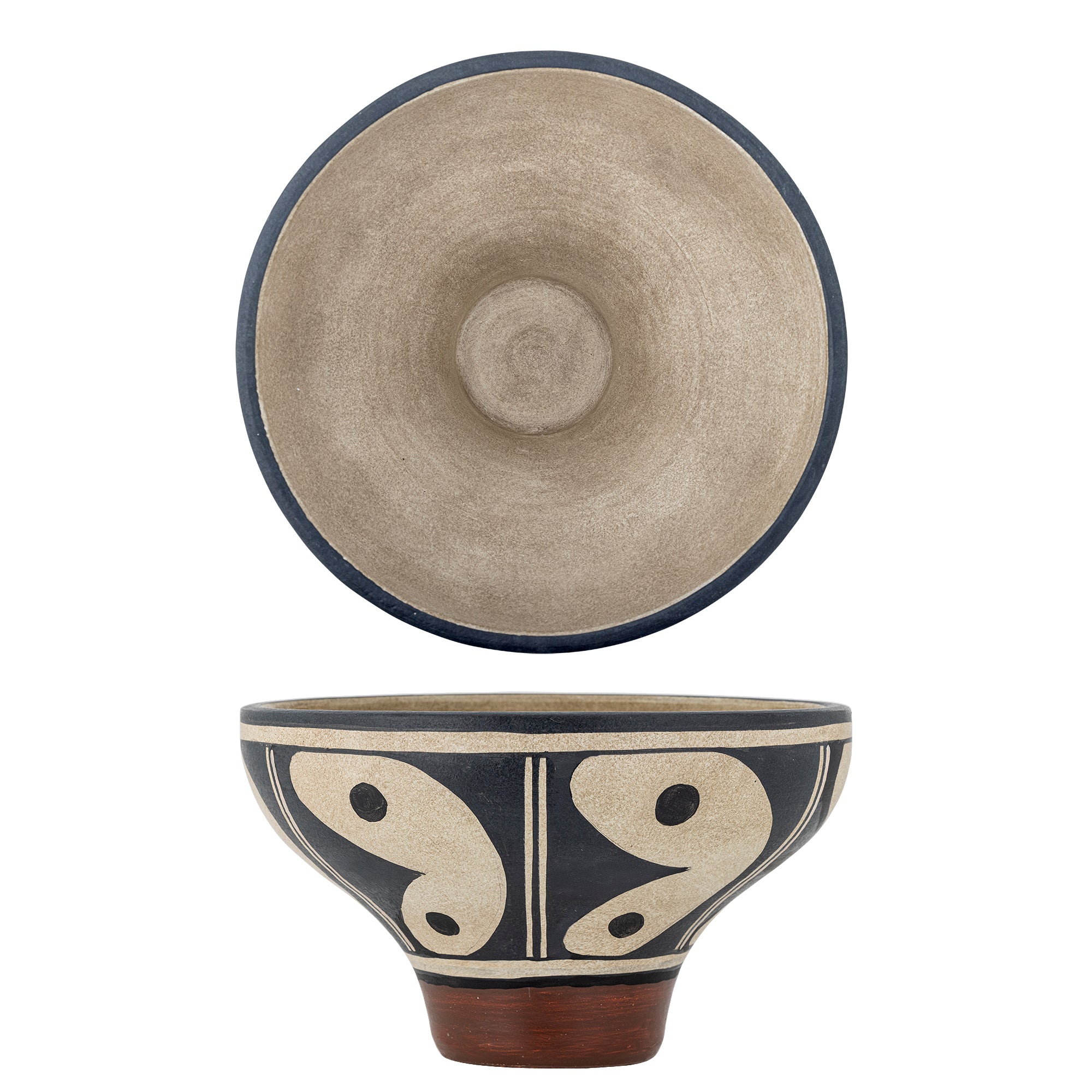 Bloomingville Elfrida Skål, Svart, Terrakotta