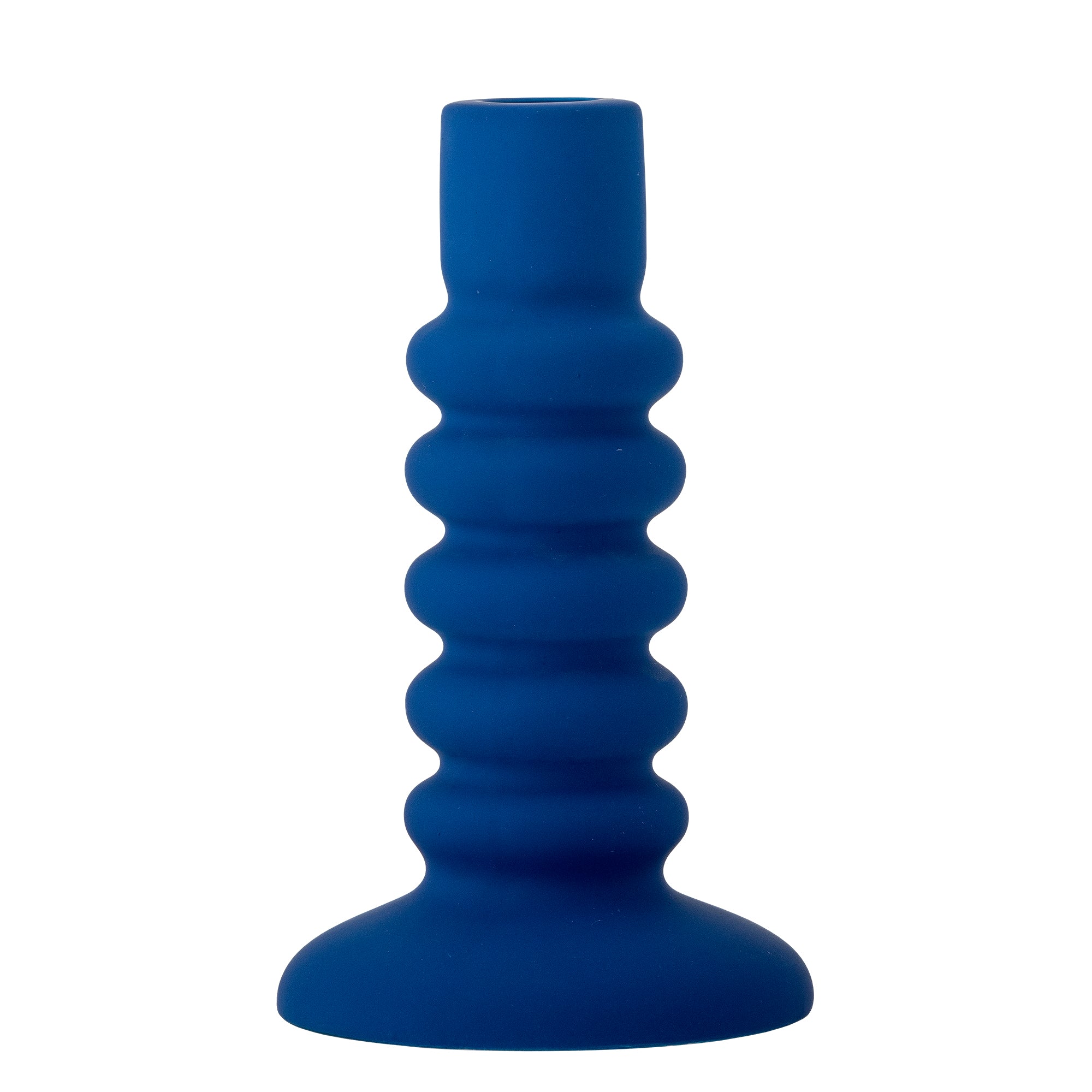 Bloomingville Thorne Ljuslykta, Blå, Stengods