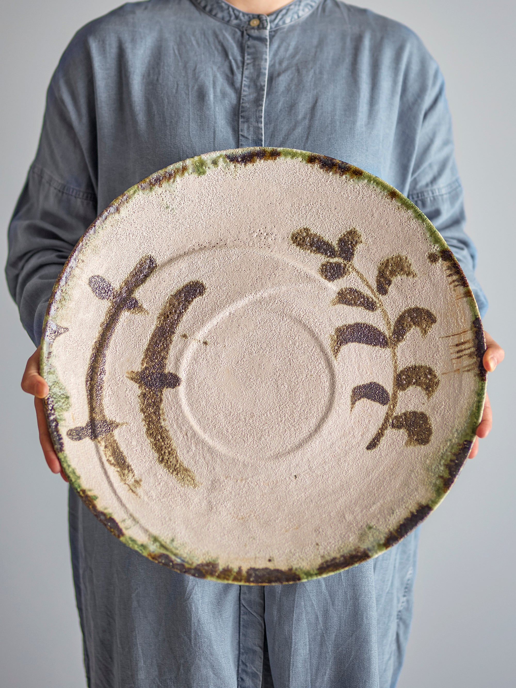 Bloomingville Hadyn Bricka, Vit, Stengods