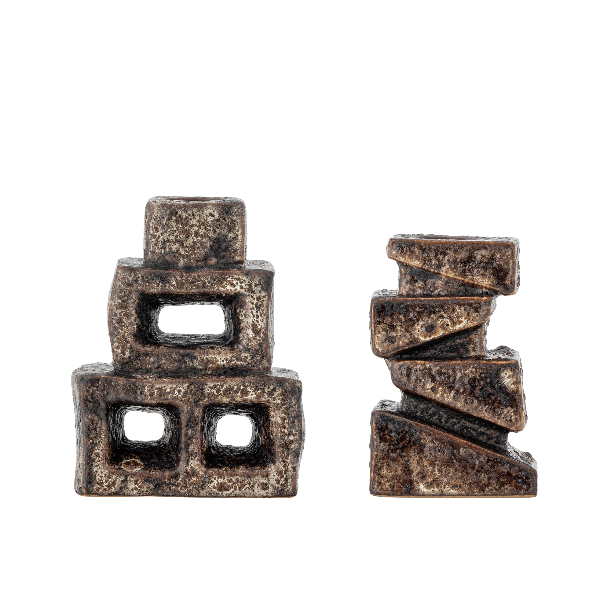 Bloomingville Hale Ljusstake, Brun, Stengods