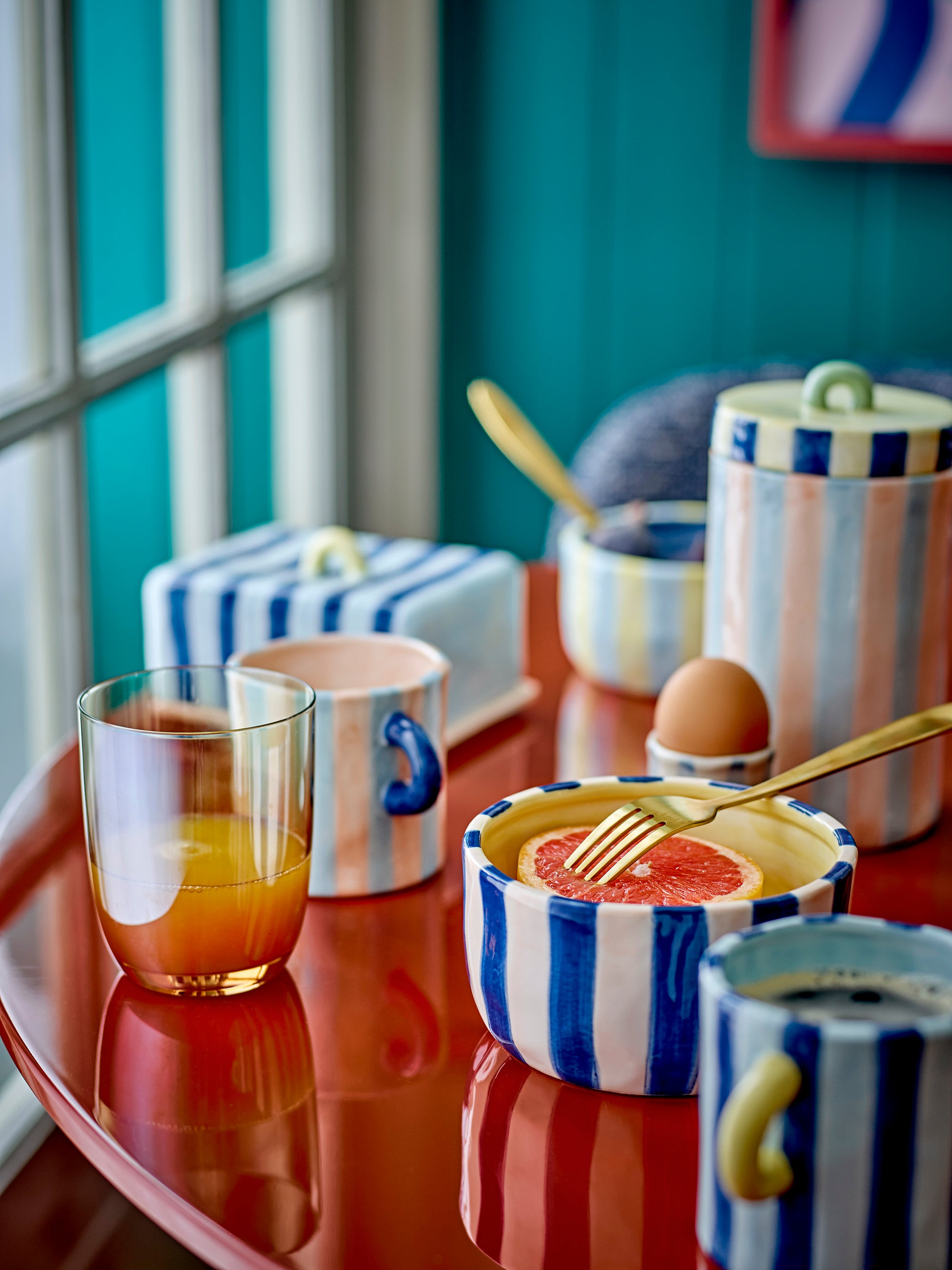 Bloomingville Aston Dricksglas, Brons, Glas